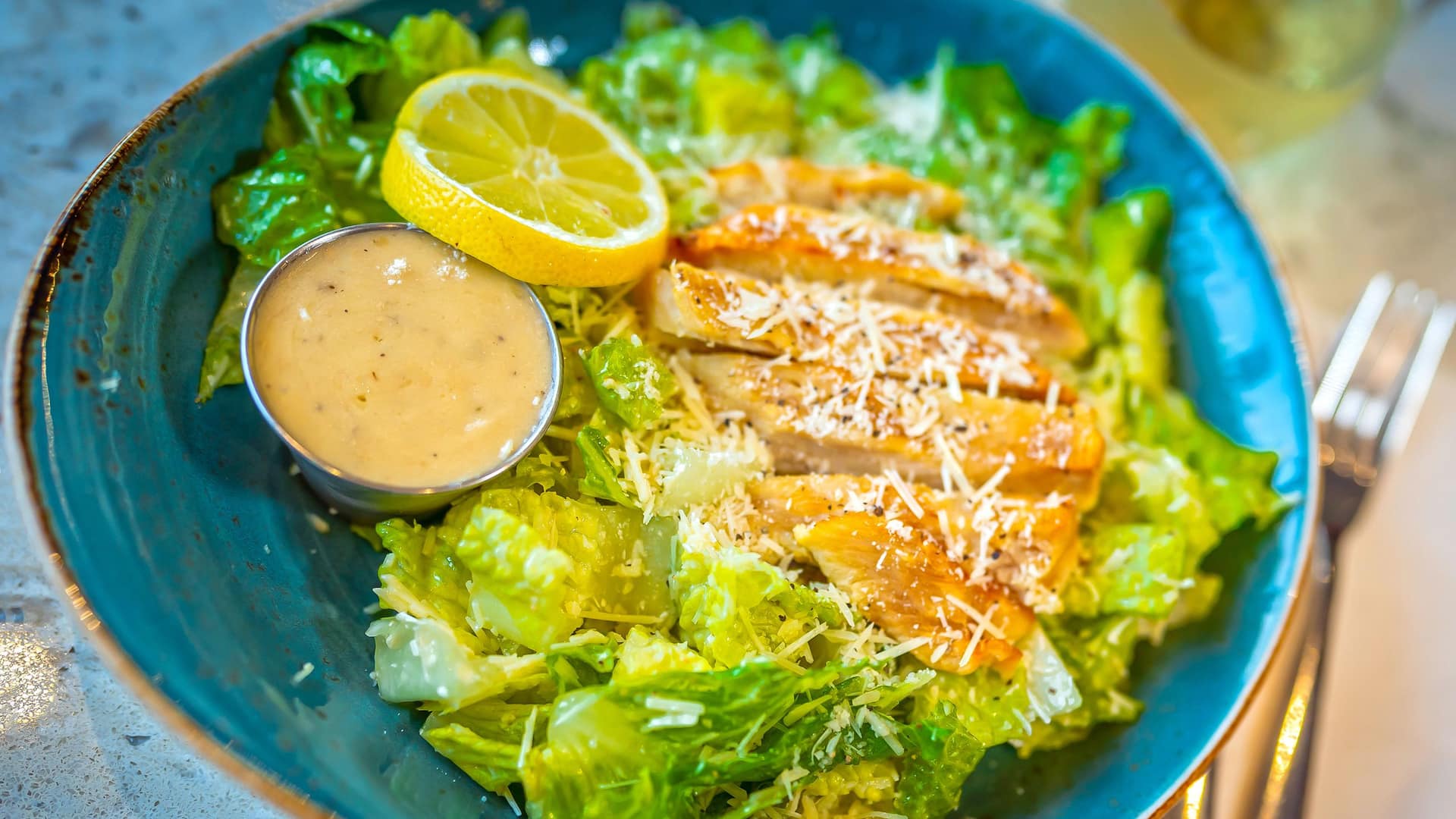 Hyatt Place Milwaukee Downtown Block One Lounge Caesar Salad With Chicken