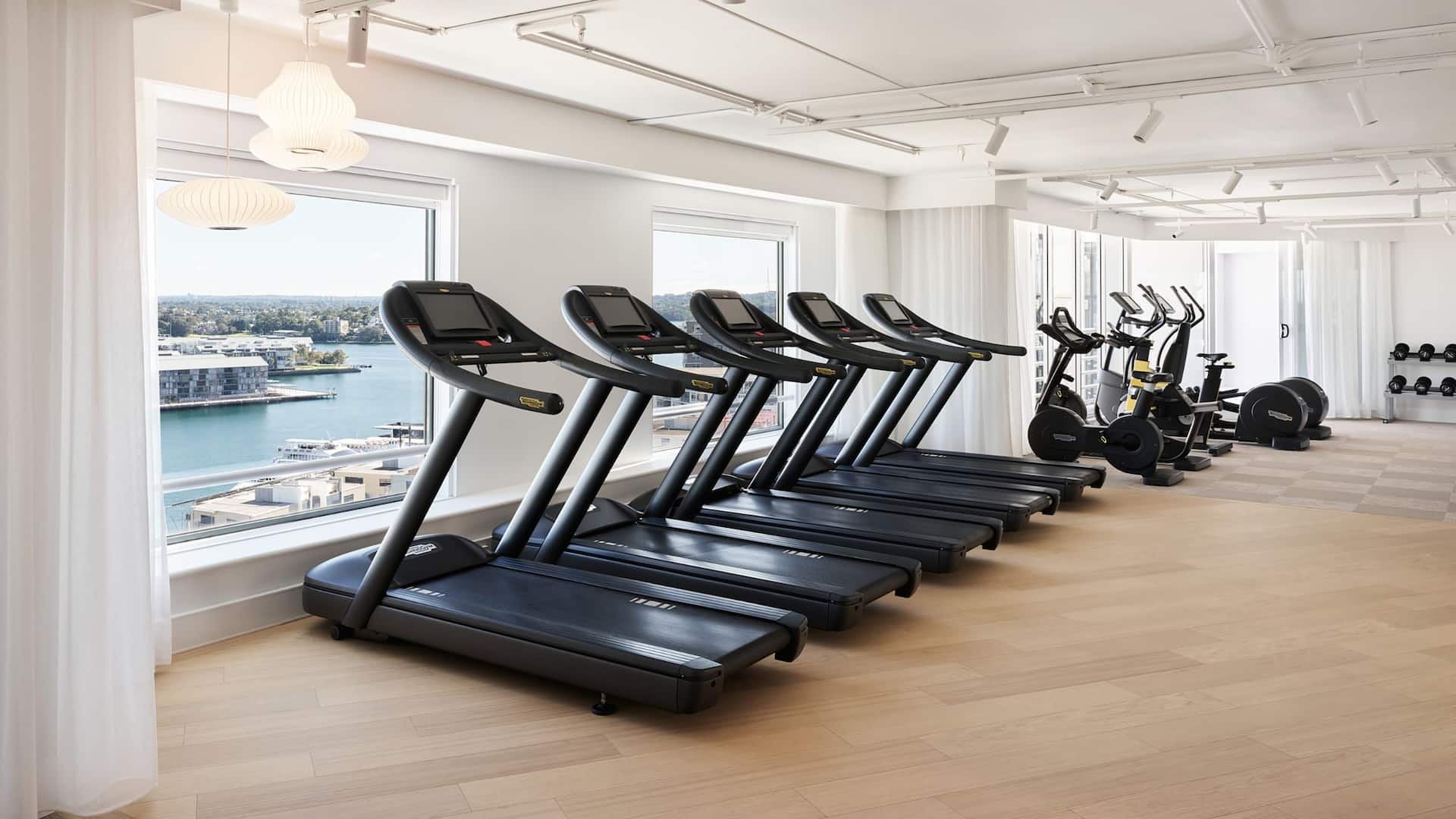Hyatt Regency Sydney Gym Treadmills View