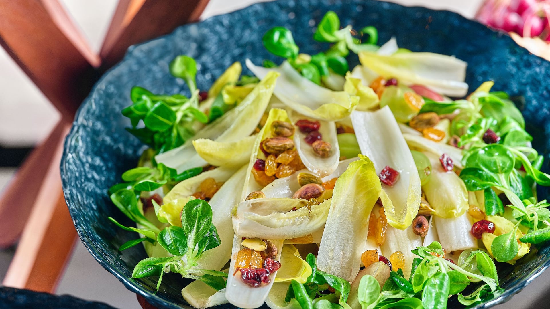 Global Endive Dried Fruit And Pine Nut Salad Detail