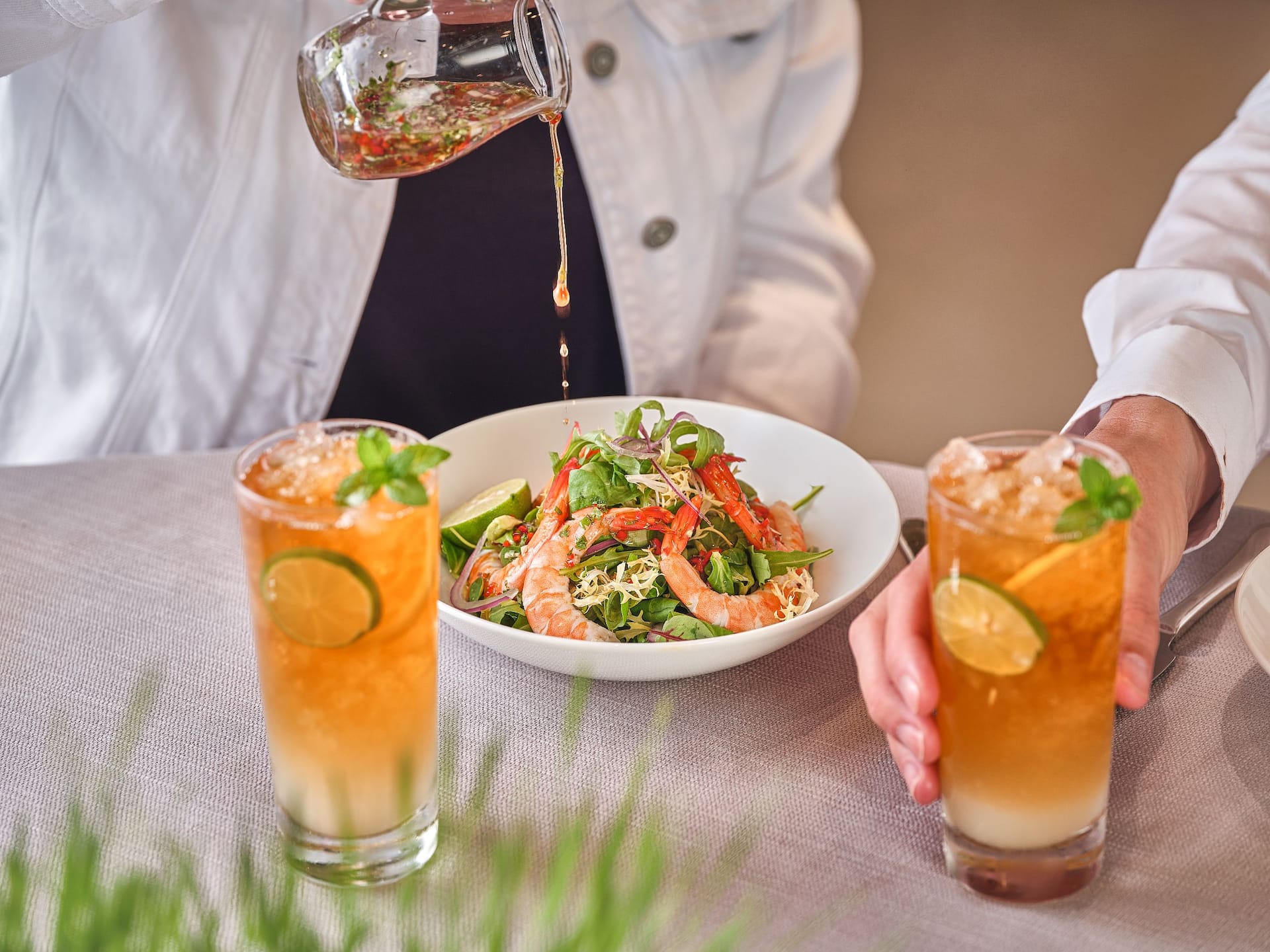 Global Shrimp Salad With Dressing Action