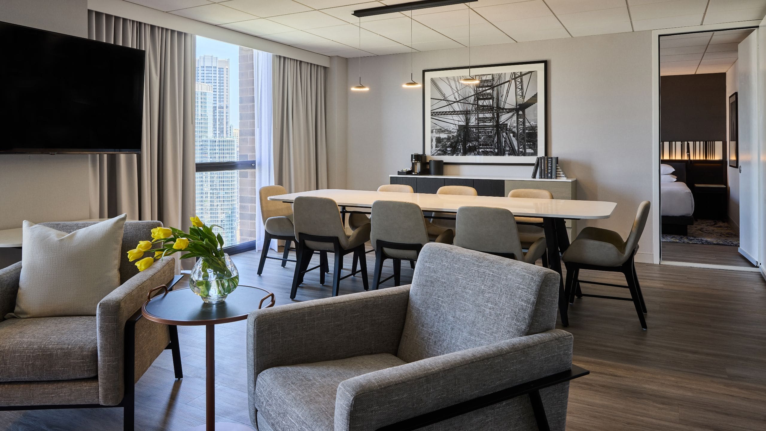Hyatt Regency Chicago Premium Millennium Suite Chairs Table