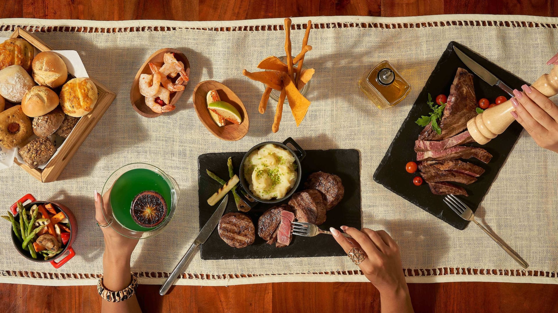 Hyatt Regency Cairo West Park Food Hall Food And Beverage Spread