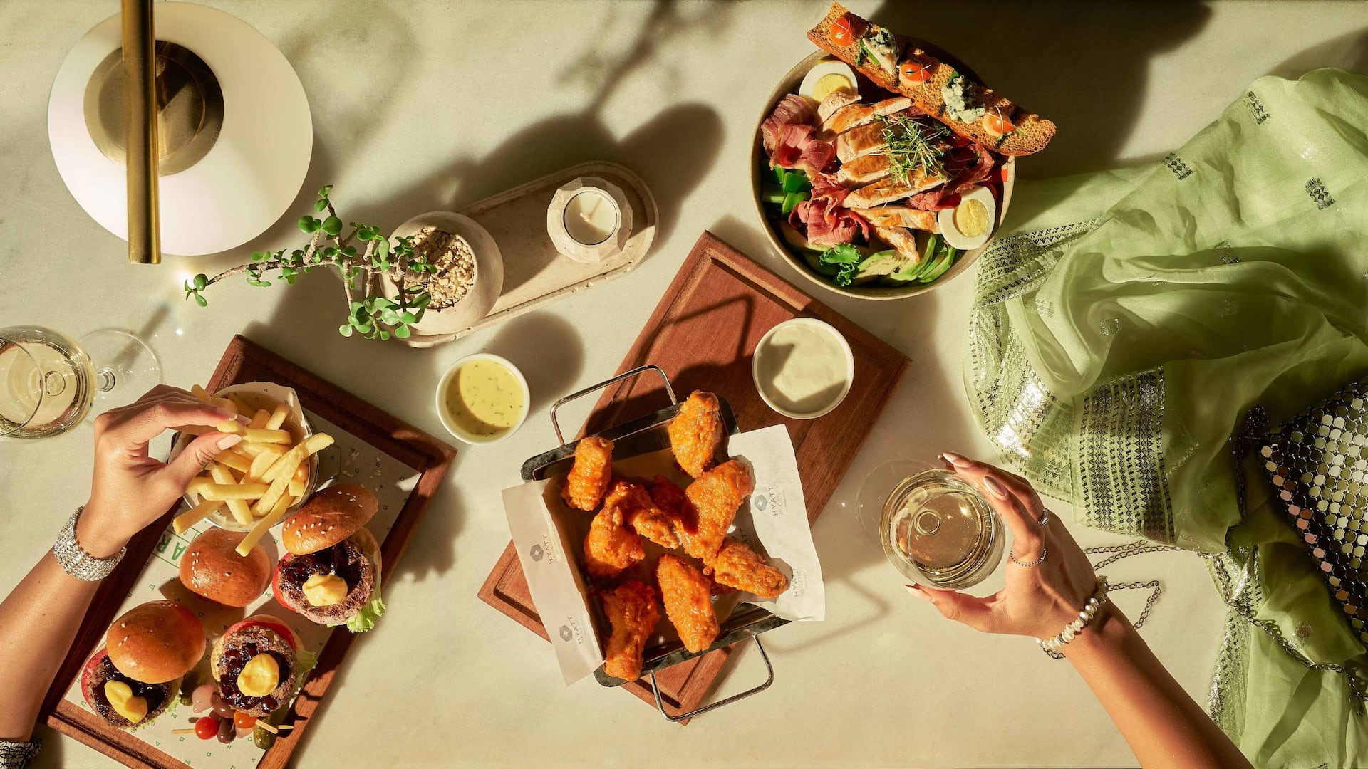 Hyatt Regency Cairo West Lounge Bar Food Top View