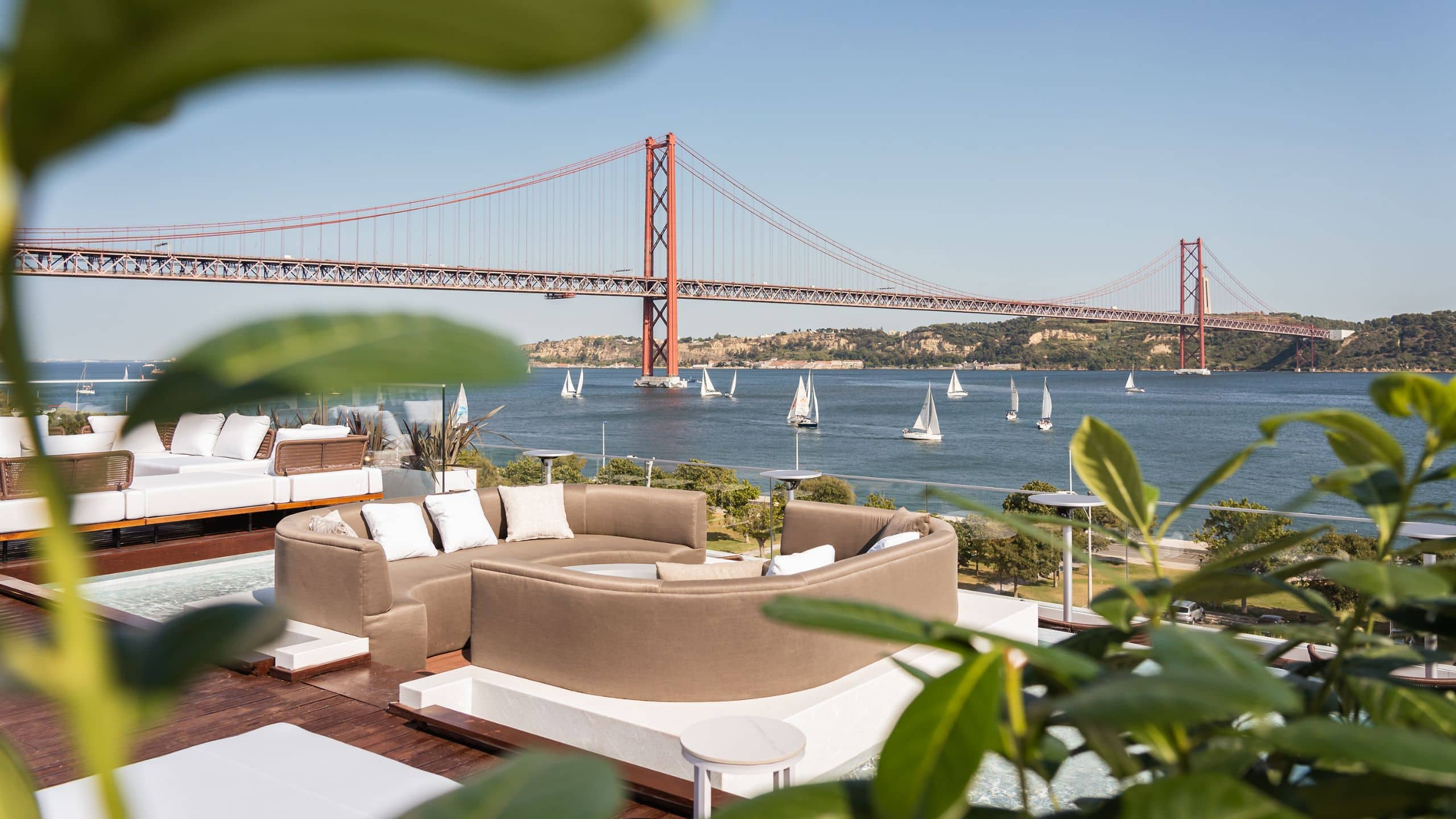 Hyatt Regency Lisbon Icon Rooftop Bar Bridge View