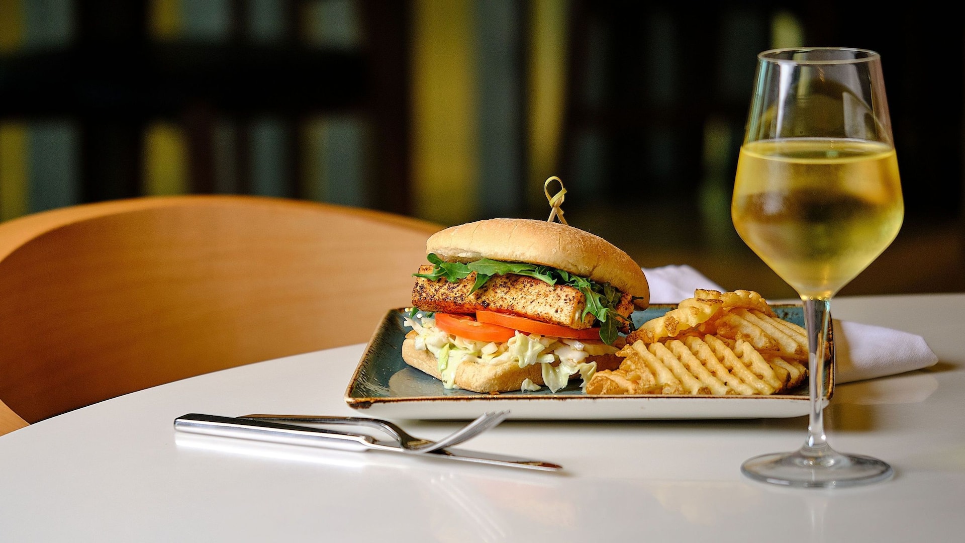 Hyatt Regency Jacksonville Riverfront Fish Sandwich And Fries Served