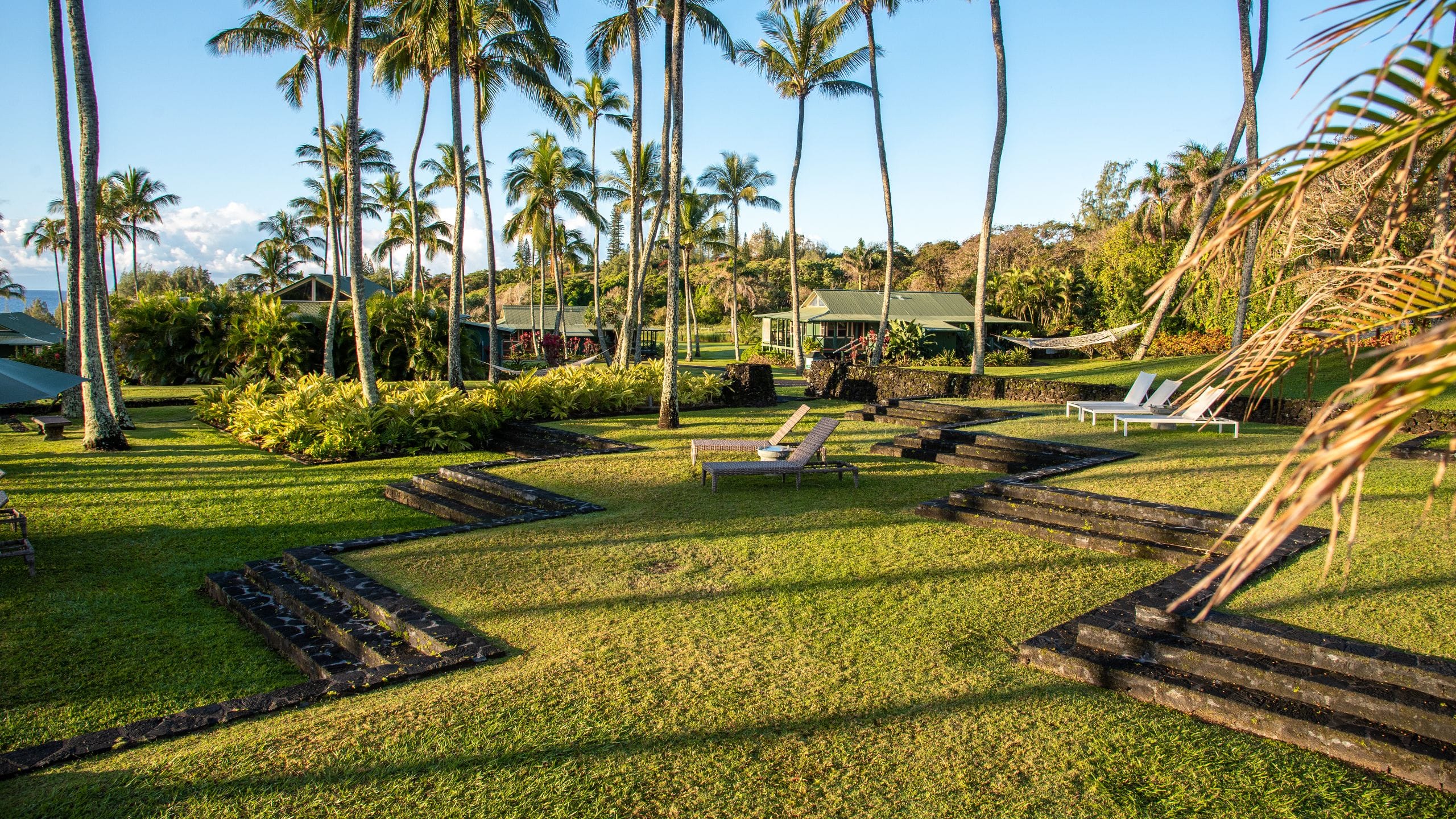 Hana-Maui Resort Poolside Lawn View