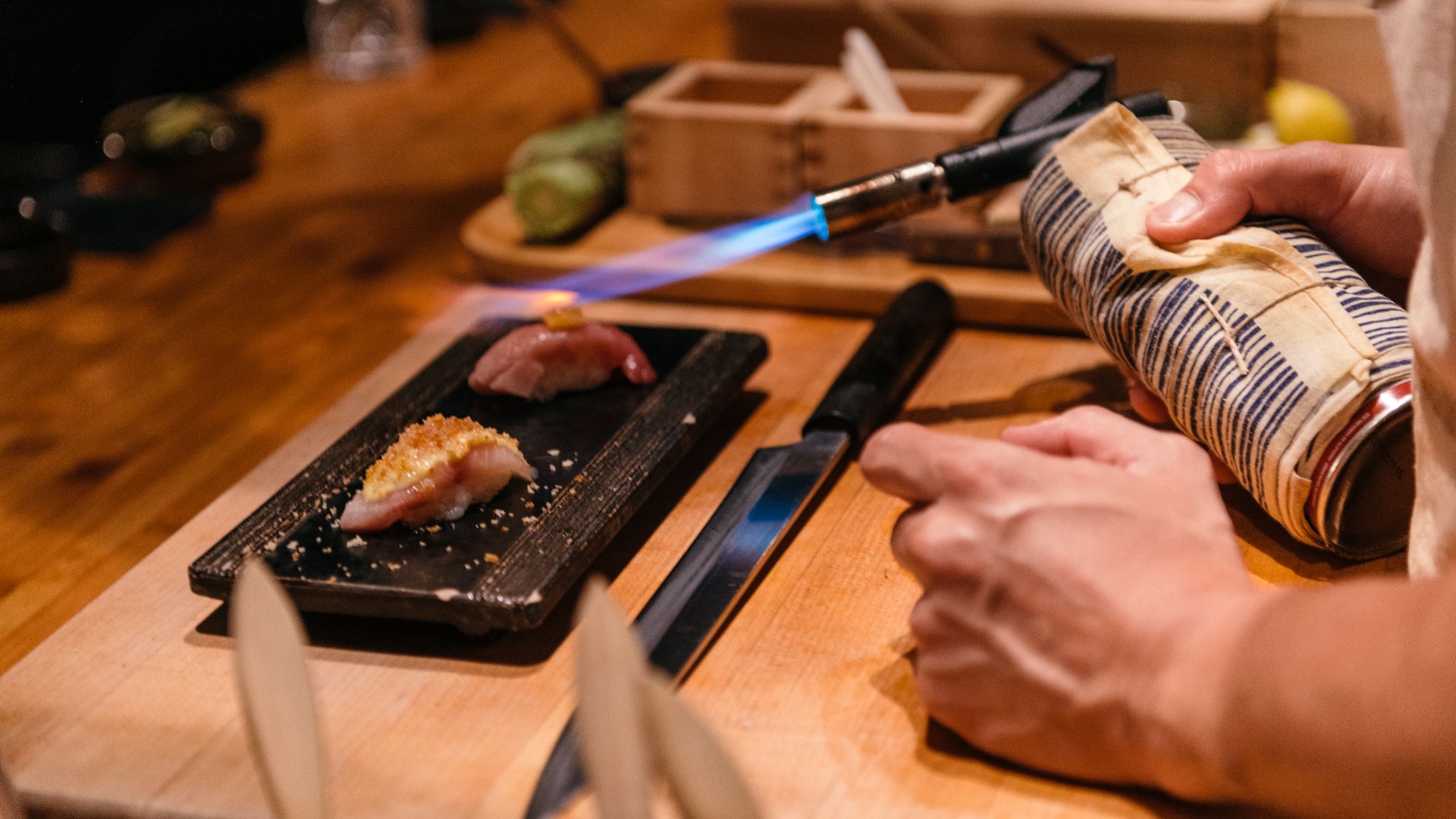 Hyatt Regency Lost Pines Resort and Spa Sushi By Scratch Flame