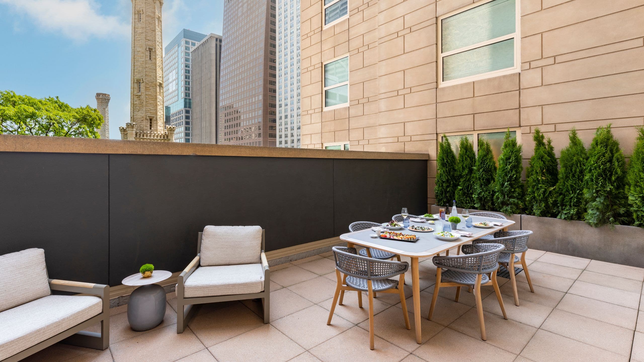 Park Hyatt Chicago Mindfulness Suite Balcony Seating Area