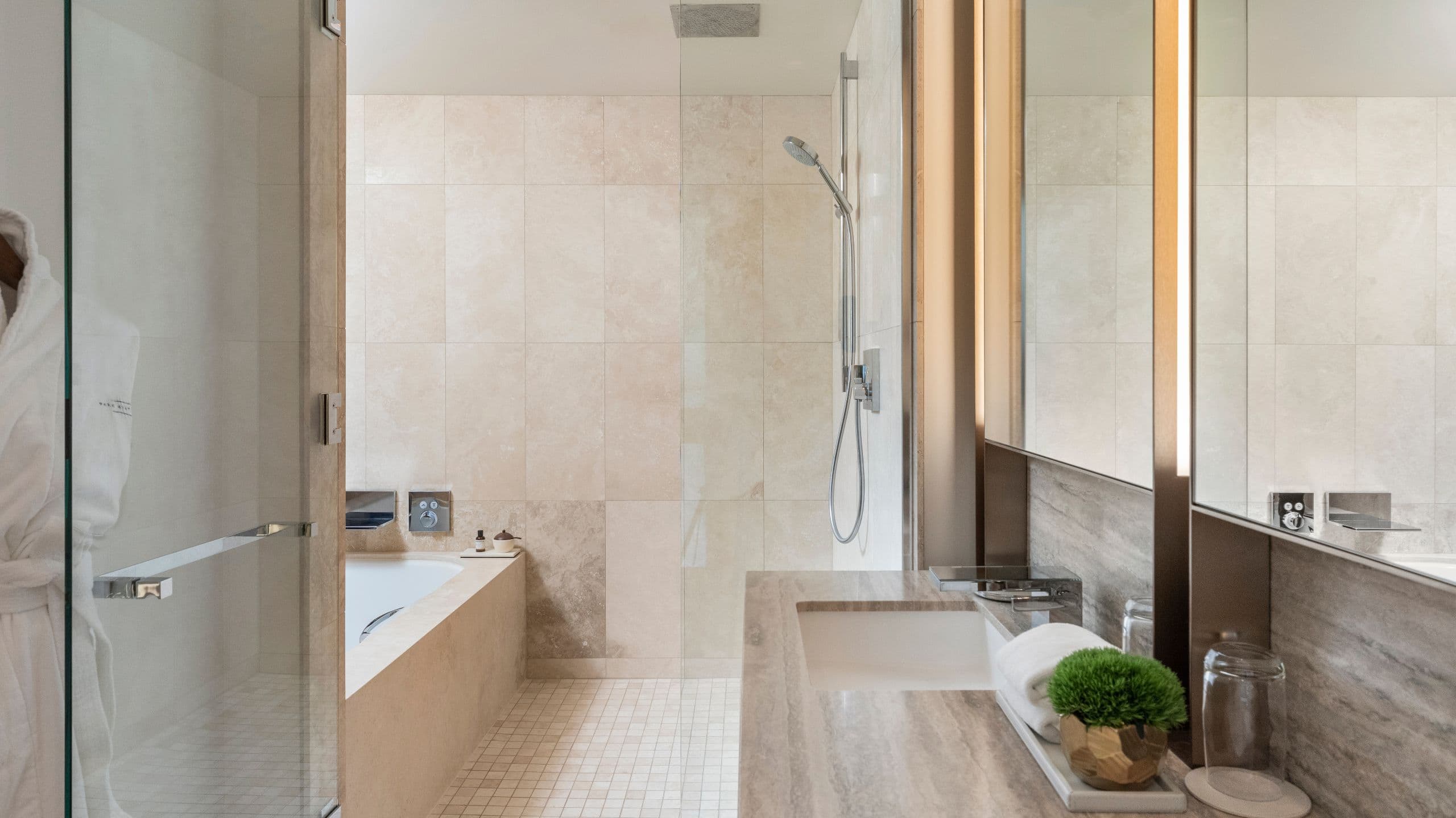 3 of 6 Park Hyatt Chicago Two Queen Beds Water Tower View Bathroom