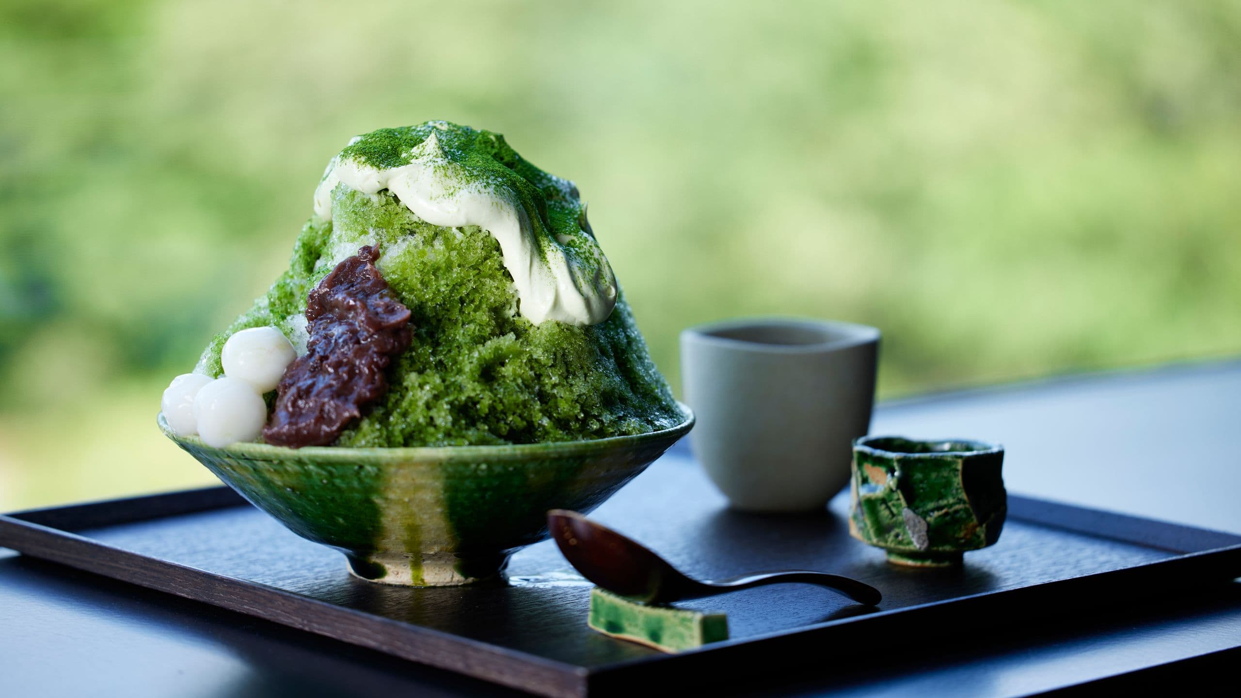 Fuji Speedway Hotel Trofeo Lounge Shaved Ice Matcha Greenery