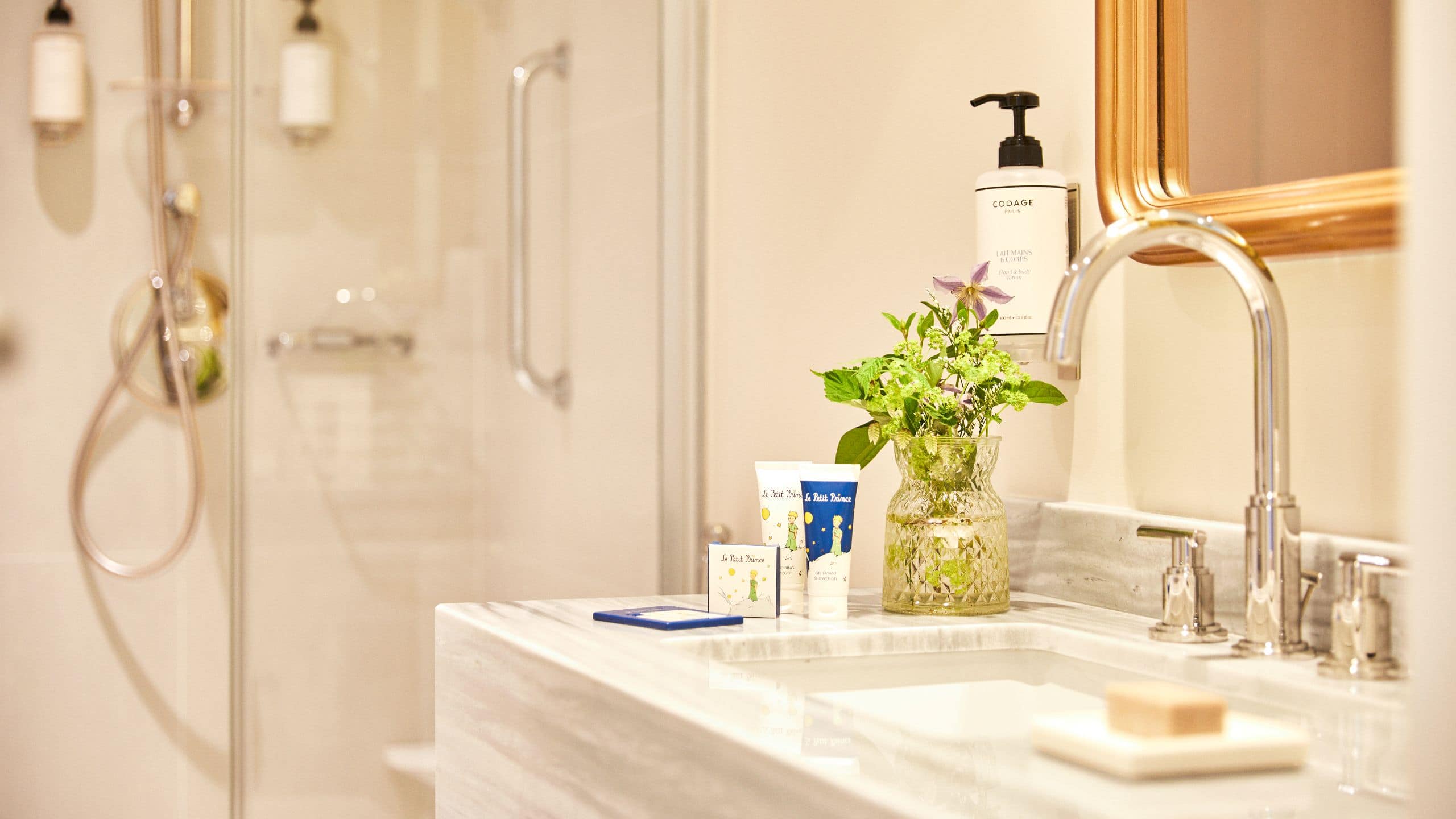 第 6，共 7 Hôtel du Louvre Deluxe View Twin Room Bathroom
