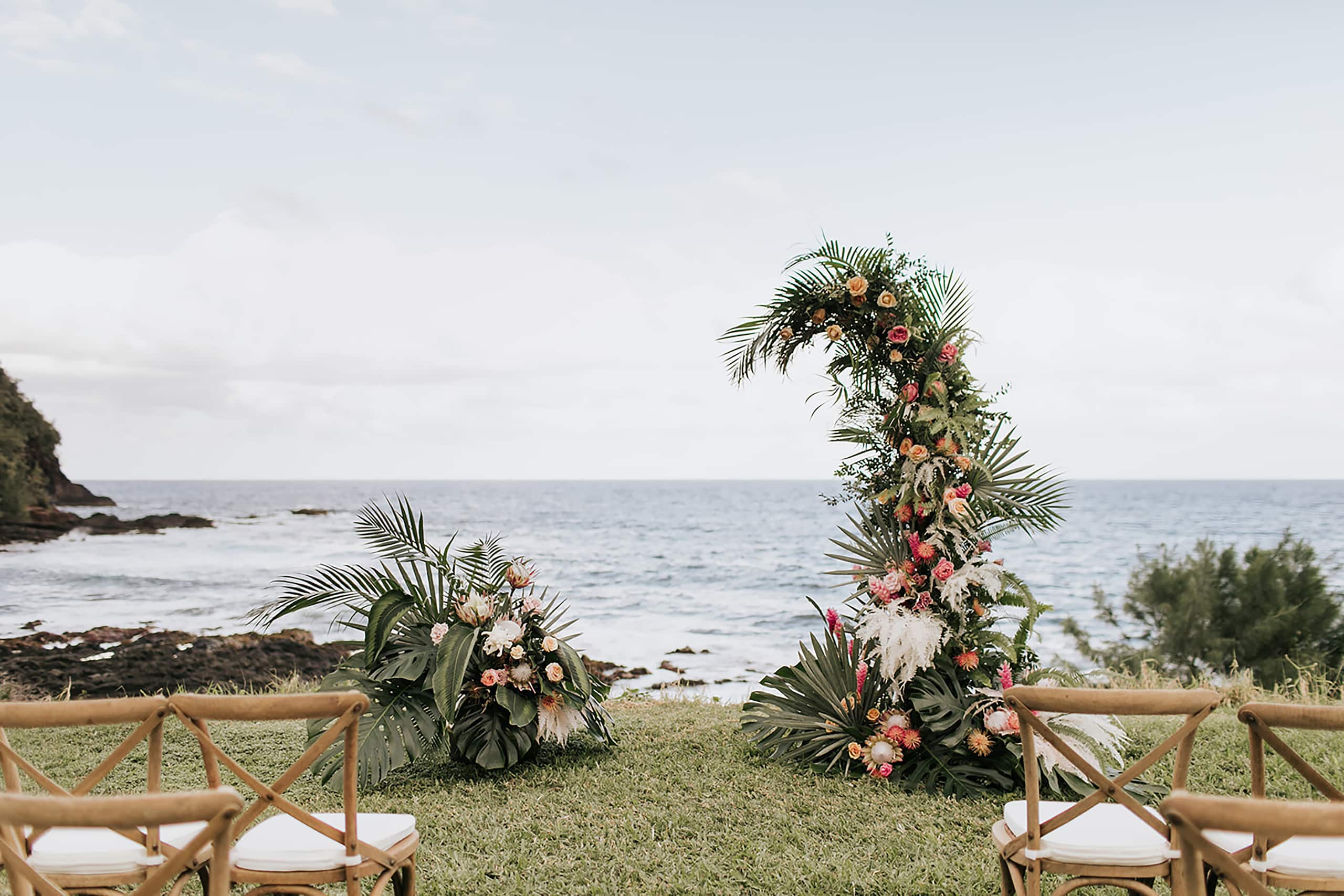 Hana-Maui Resort Wedding Ceremony Hillside