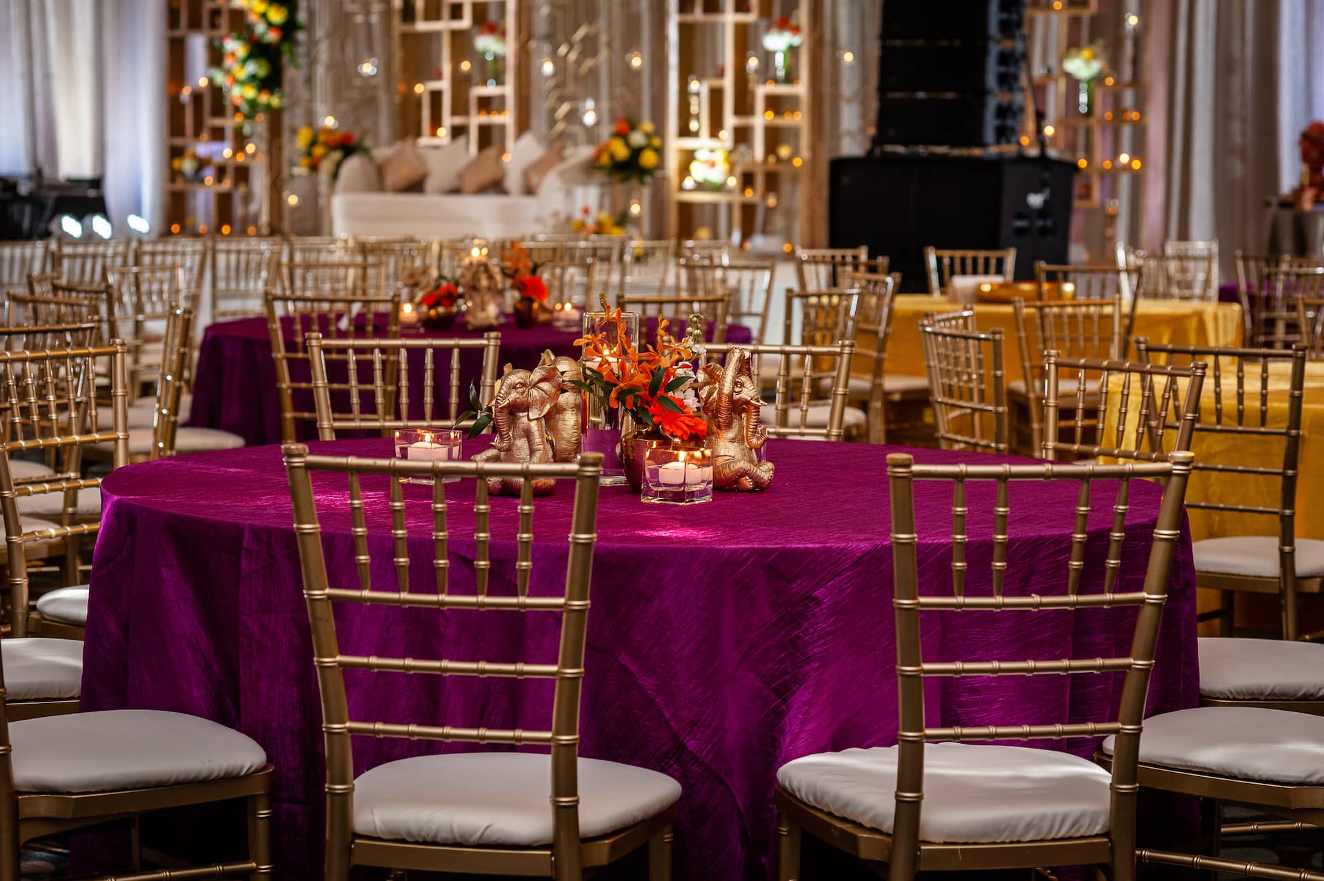 Grand Hyatt Atlanta in Buckhead Grand Ballroom Wedding Reception Tables