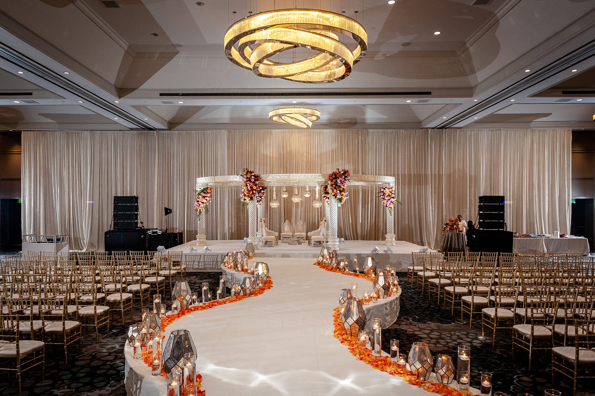 Grand Hyatt Atlanta in Buckhead Grand Ballroom Wedding Ceremony Set Up