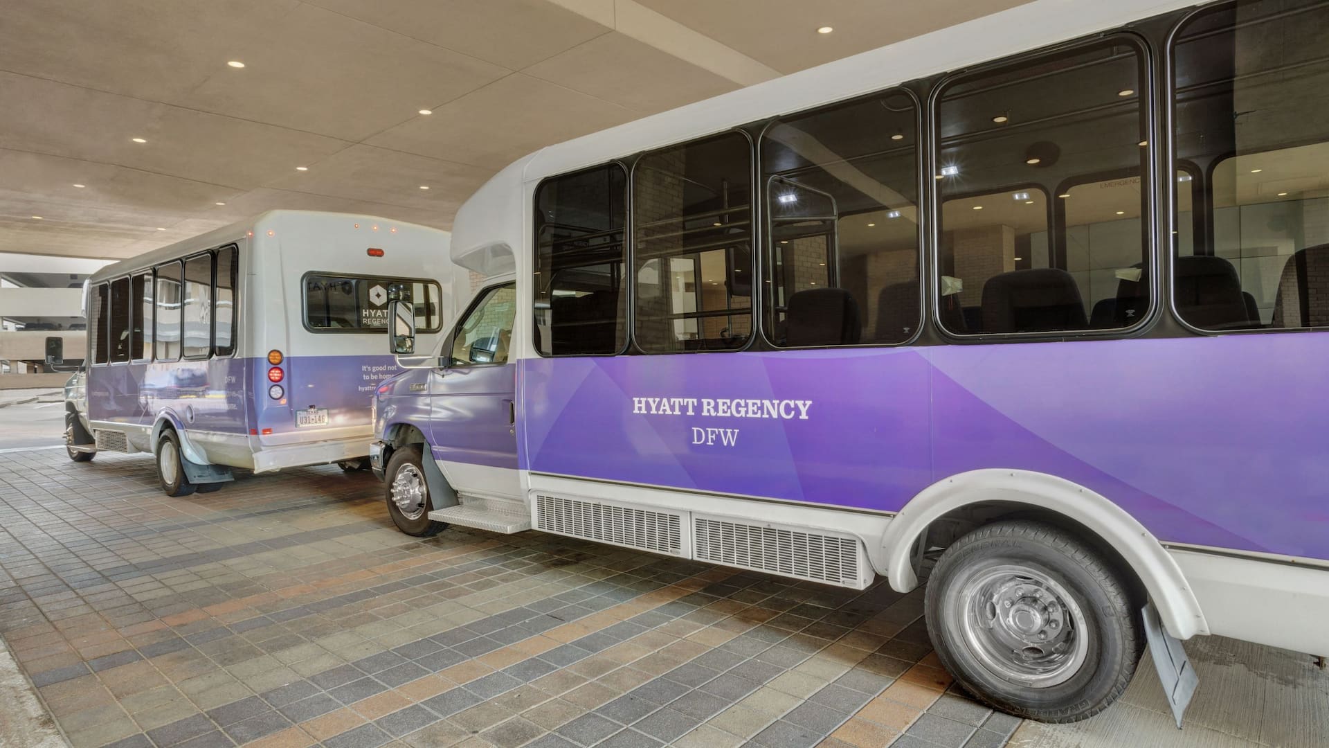 Hyatt Regency DFW International Airport Front Drive Hotel Shuttle Fleet Detail