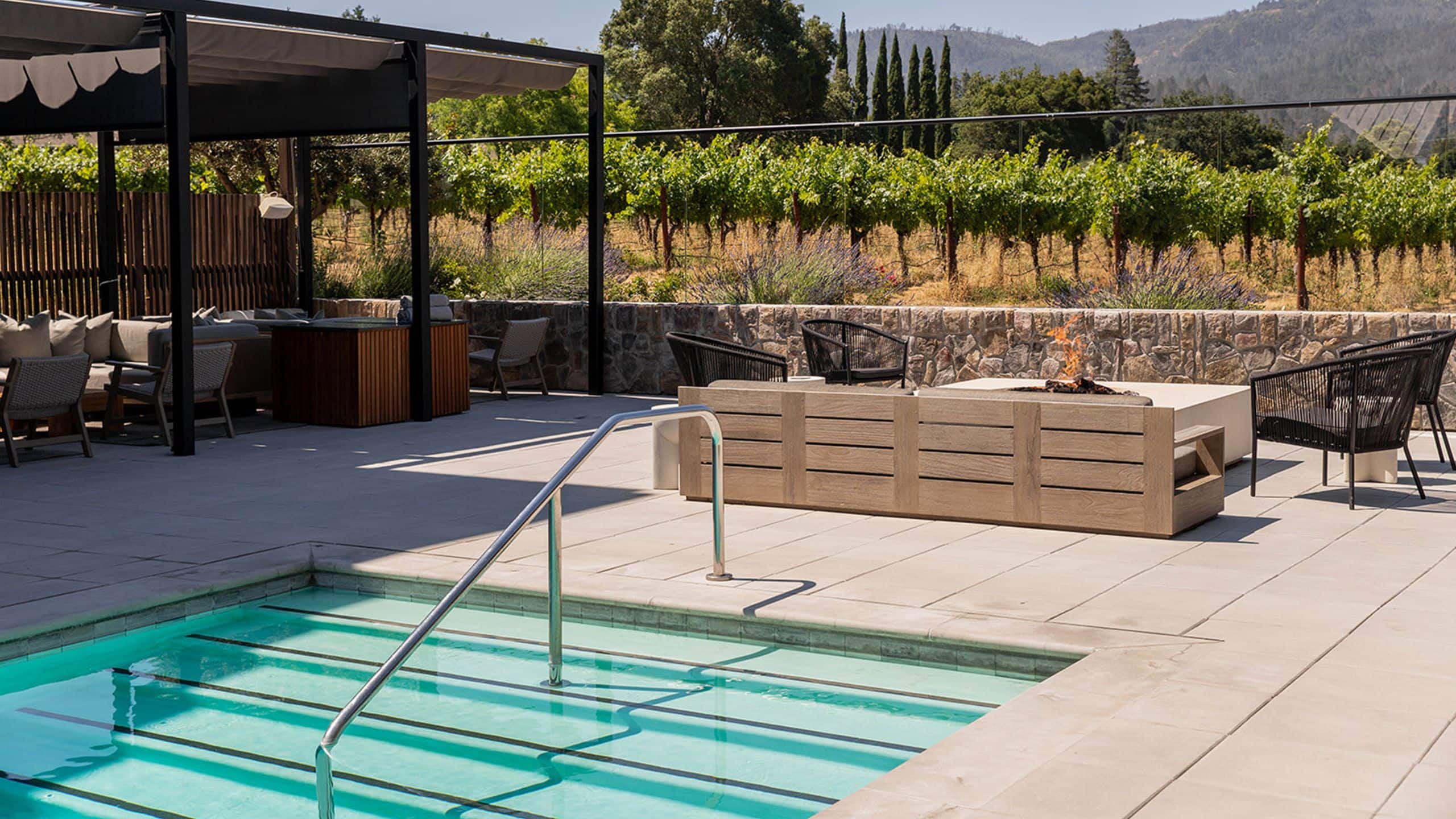 Alila Napa Valley Pool With Lounge Area And View