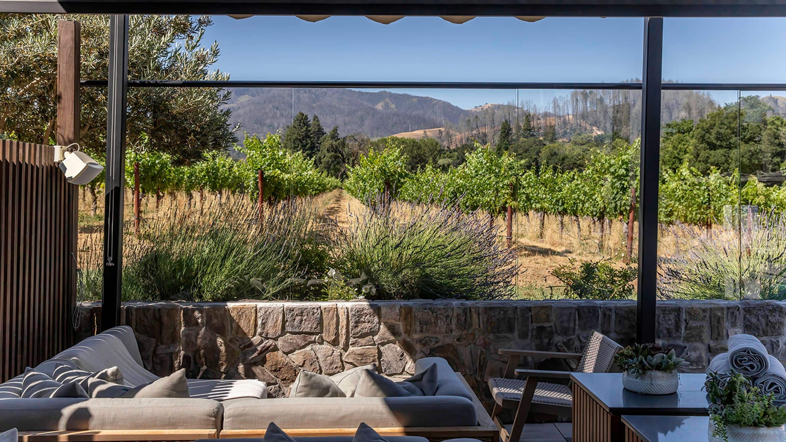 Alila Napa Valley Pool Lounge Area With View