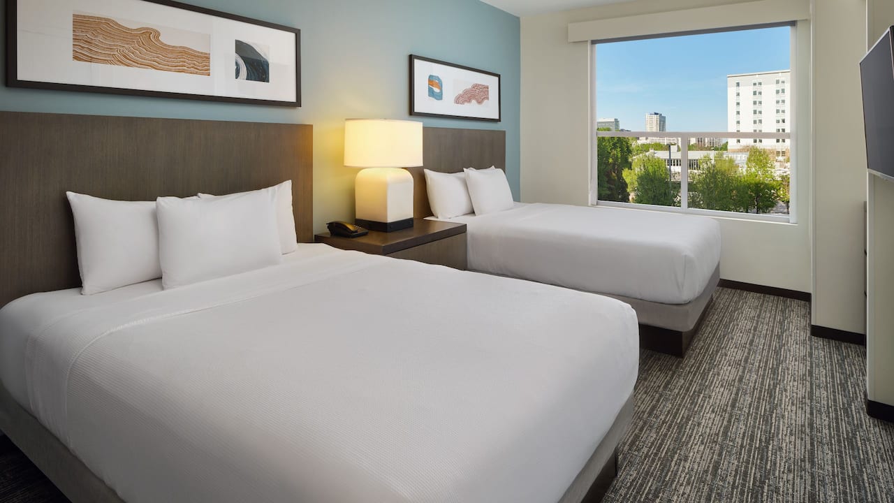 One Bedroom Double Queen Suite Beds