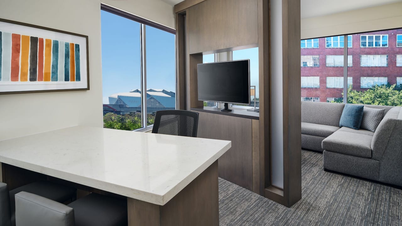 One Bedroom King Suite Living Space