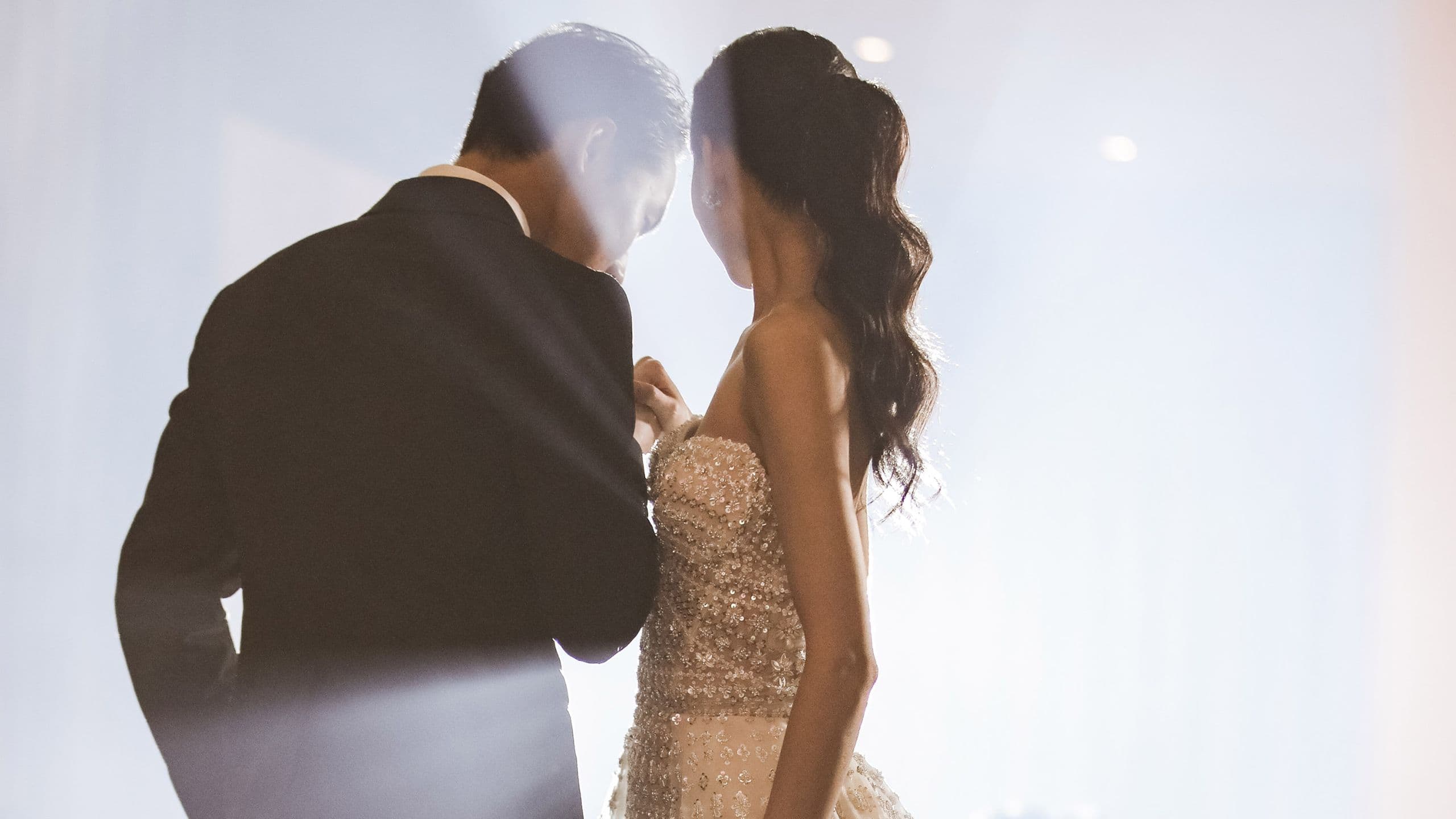Park Hyatt Bangkok Bride And Groom At The Back Holding Hands