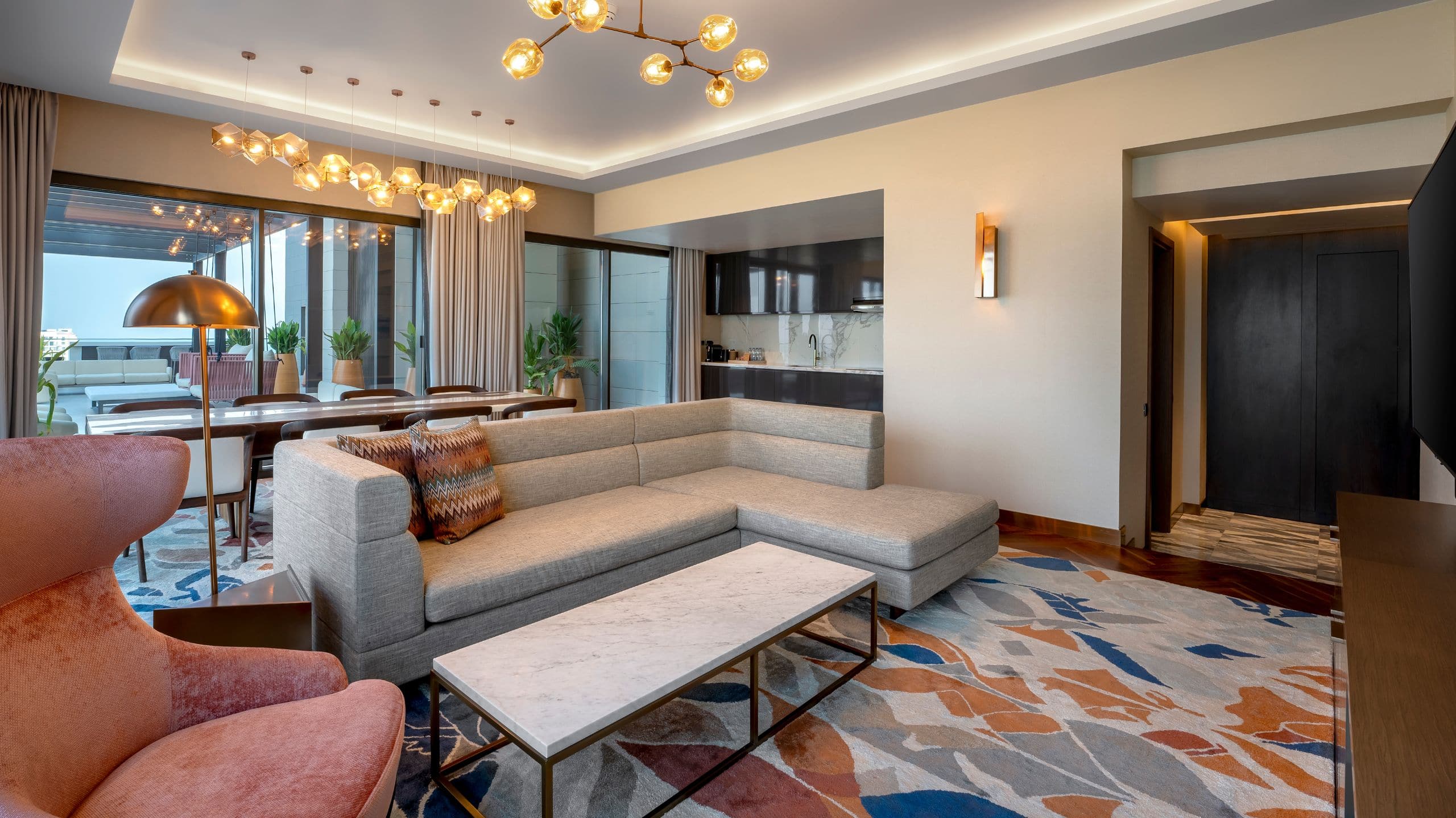 Hyatt Centric Jumeirah Dubai Terrace Suite Living Area