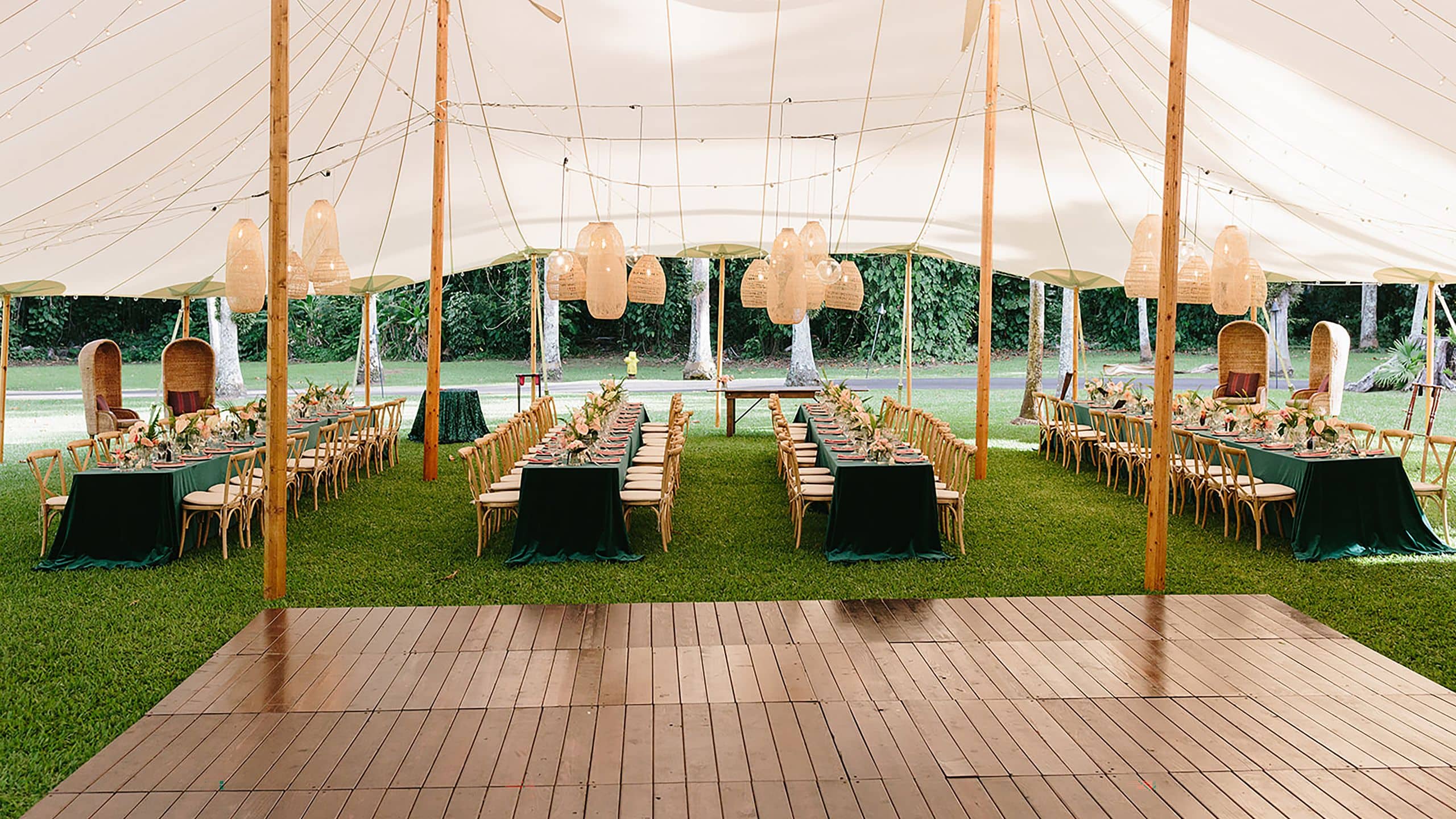 Hana-Maui Resort Guest House Lawn Reception Dance Floor