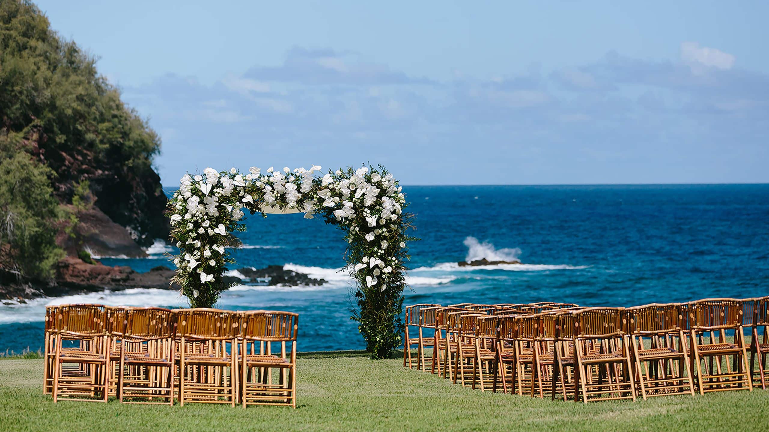 Hana-Maui Resort Ocean Bluff Wedding Ceremony