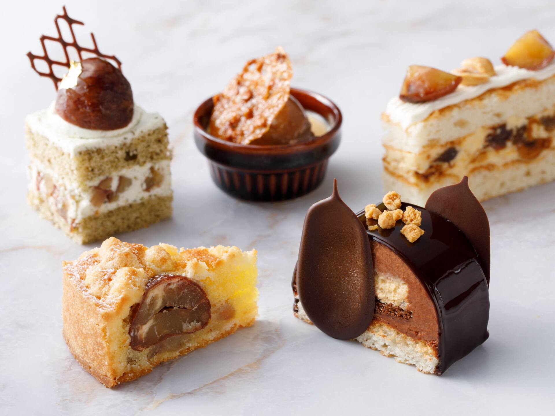 Chestnut Afternoon Tea Desserts at Grand Hyatt Fukuoka