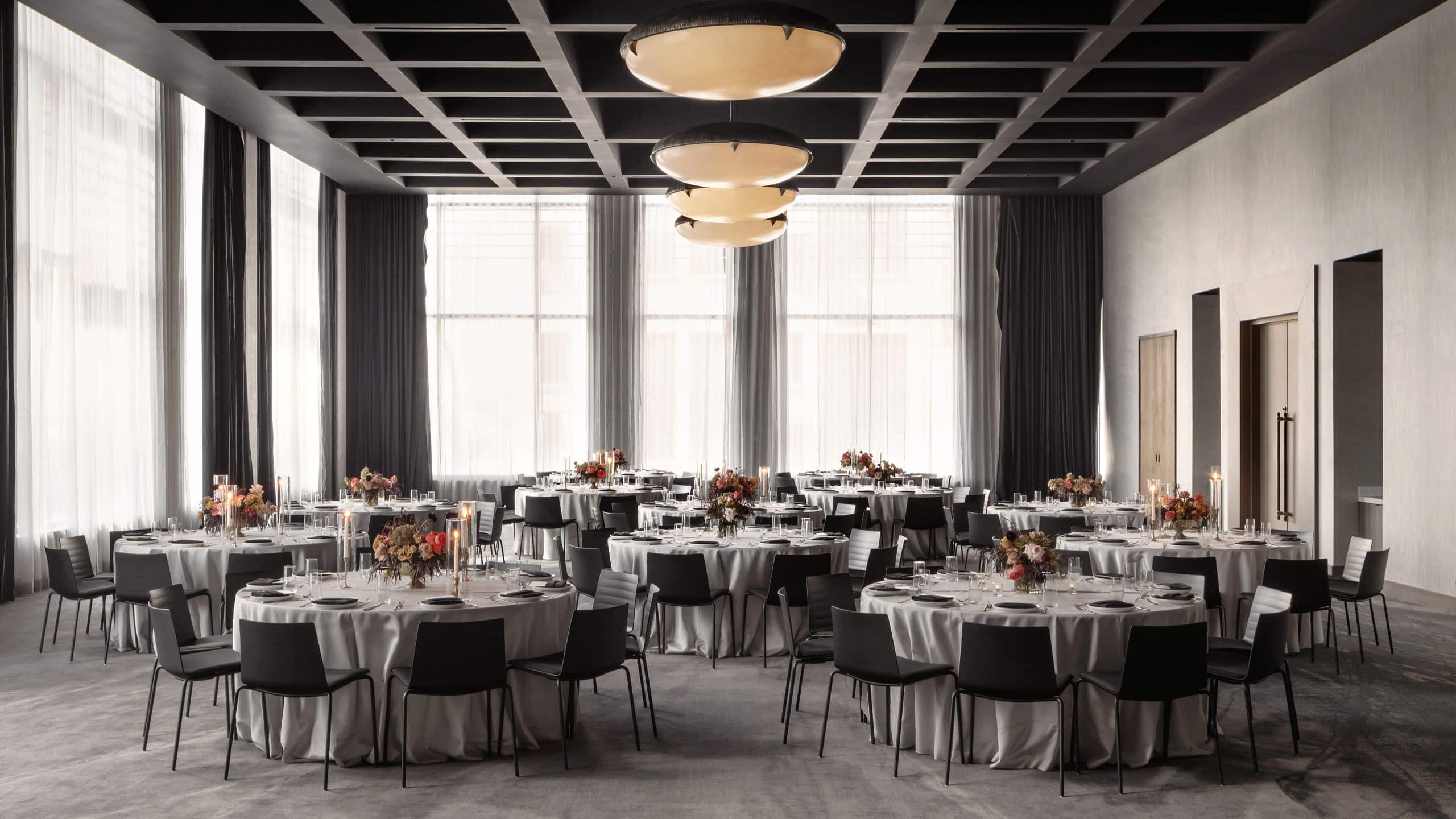 Thompson Austin Red River Ballroom Reception Set Up