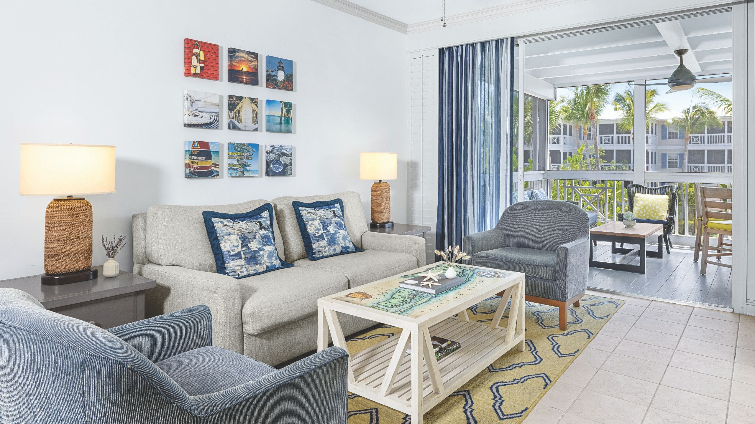 Hyatt Vacation Club at Beach House, Key West Two Bedroom Villa Living Room Balcony