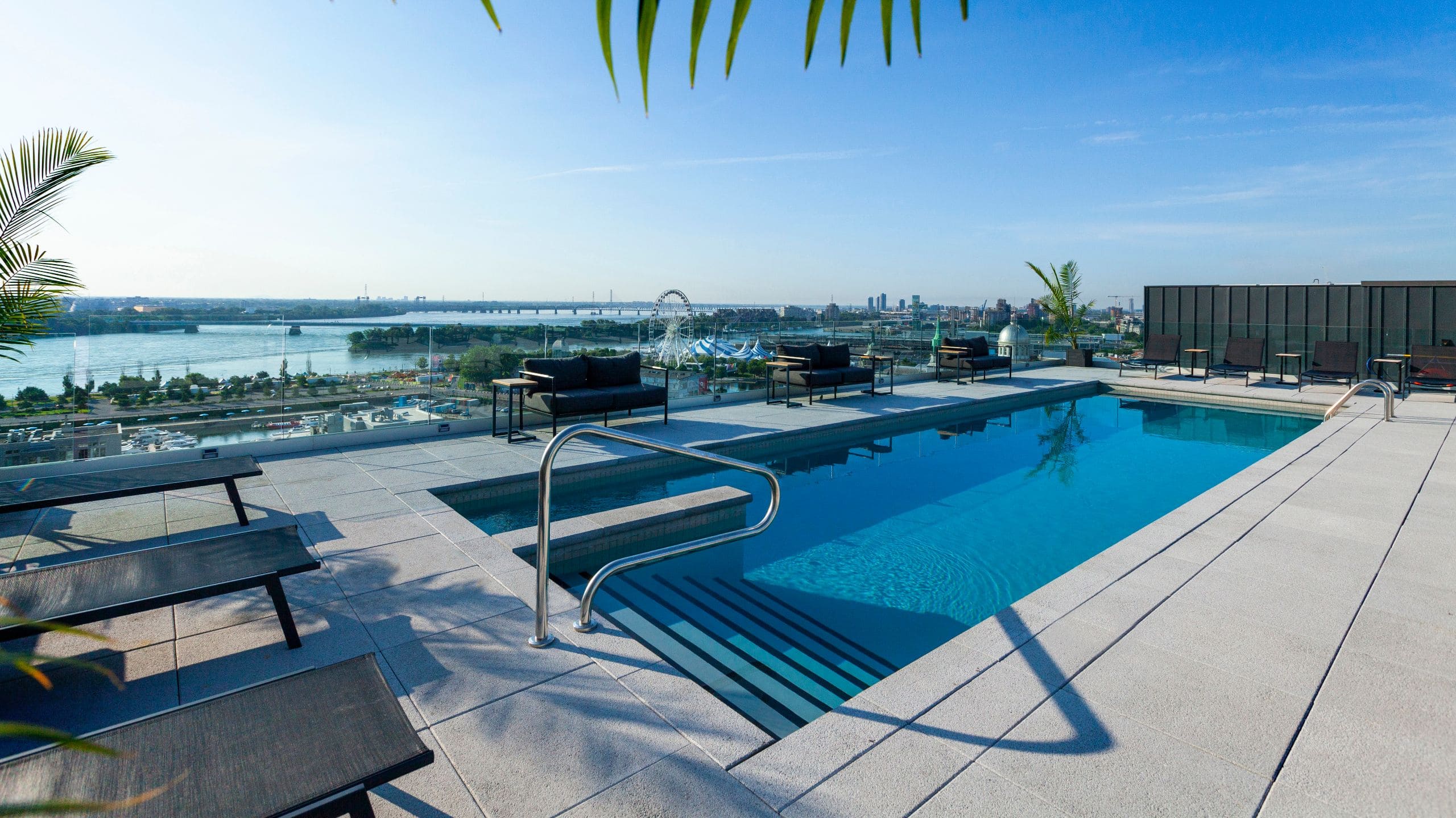 Hyatt Centric Montreal Swimming Pool Waterfront View