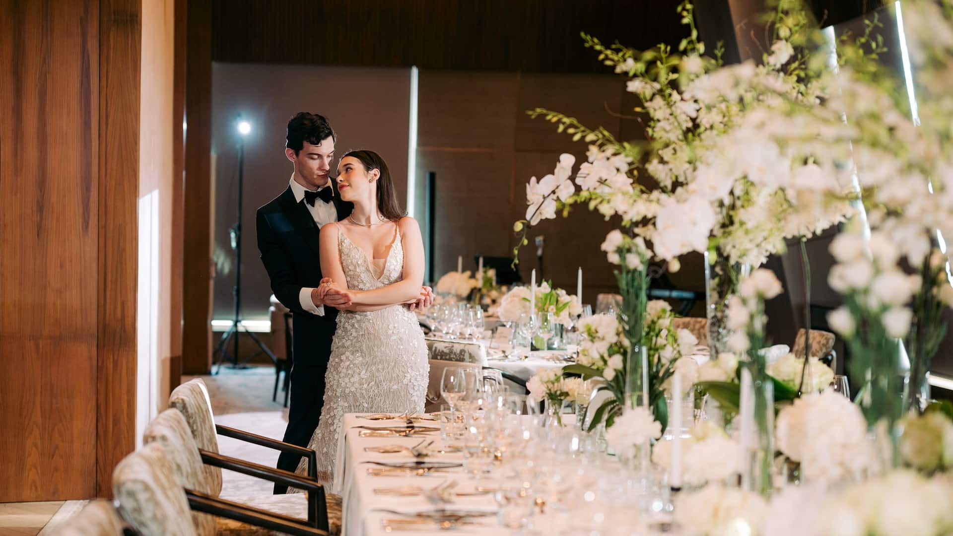 Grand Hyatt Manila Bride And Groom Dance Pose Wide
