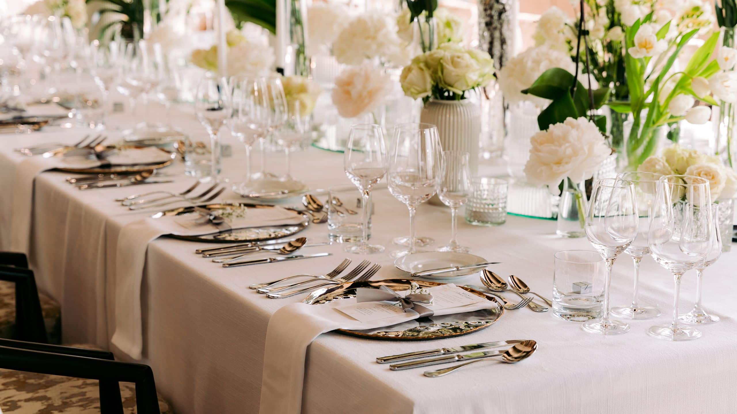 Grand Hyatt Manila Weddings Table Setup Wide View