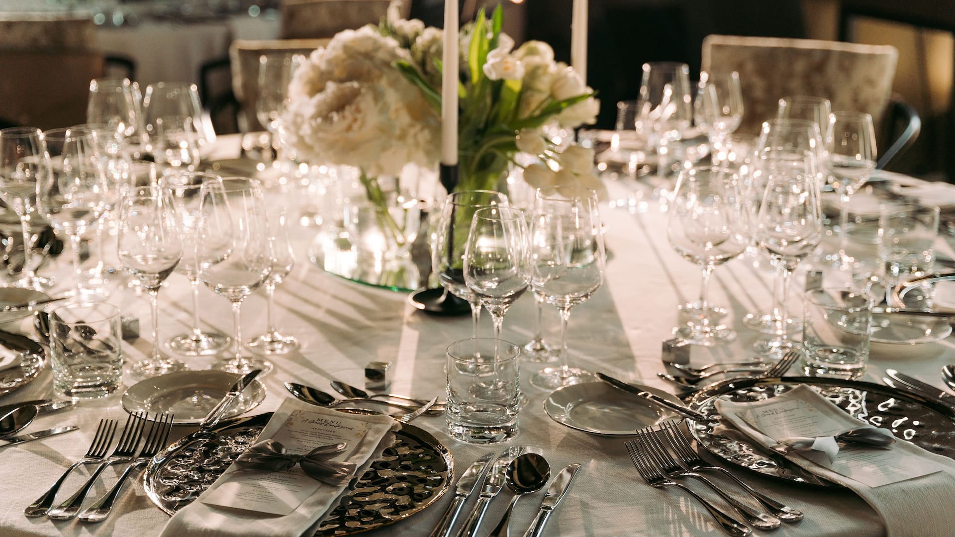 Grand Hyatt Manila  Weddings Table Setup Details Wide