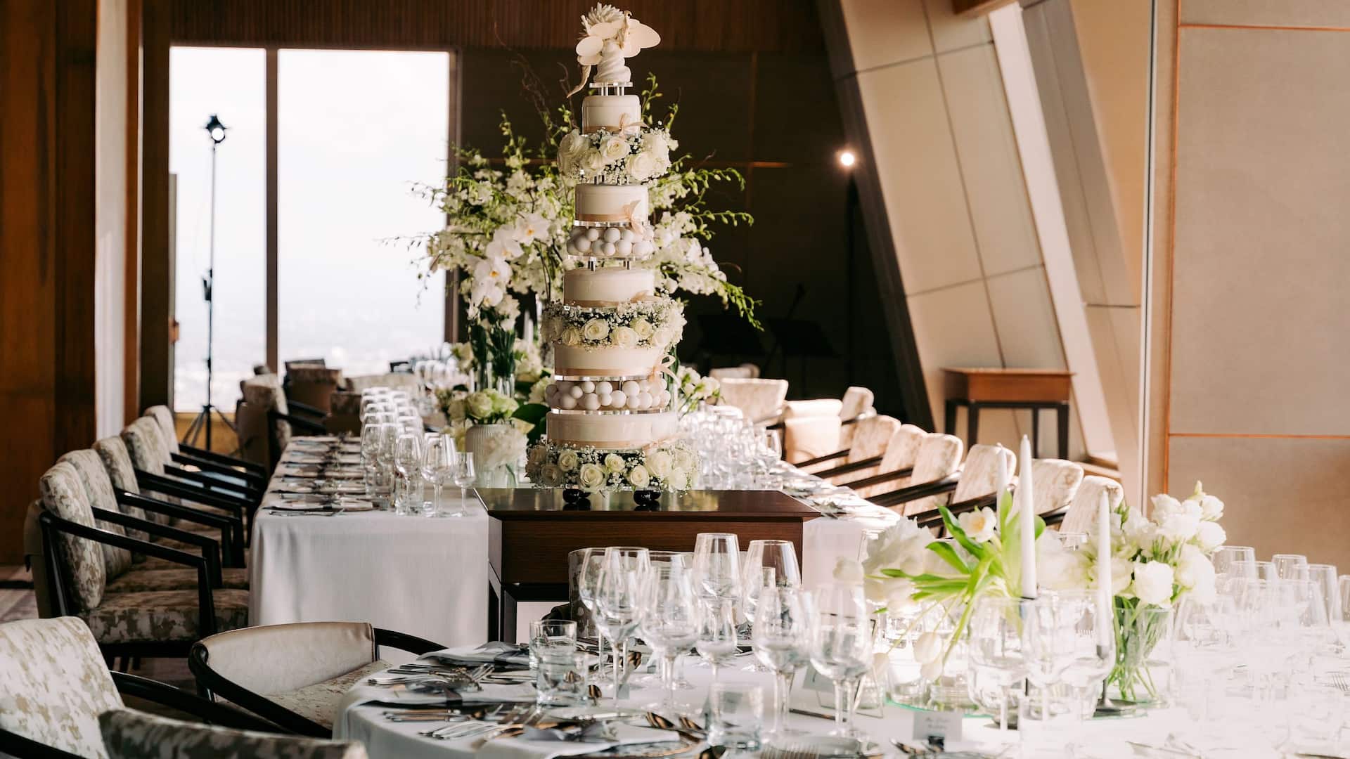 Grand Hyatt Manila Mangh Grand Weddings Wedding Cake Table Setup