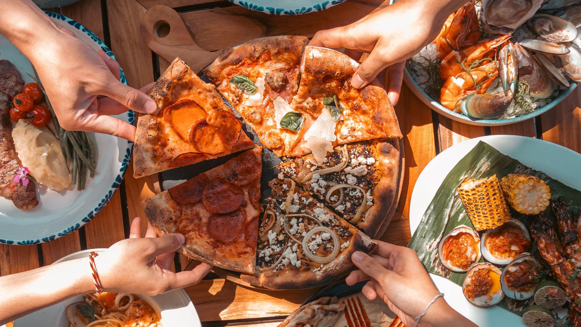 Hyatt Regency Bali Sunday Brunch Pizza Sharing