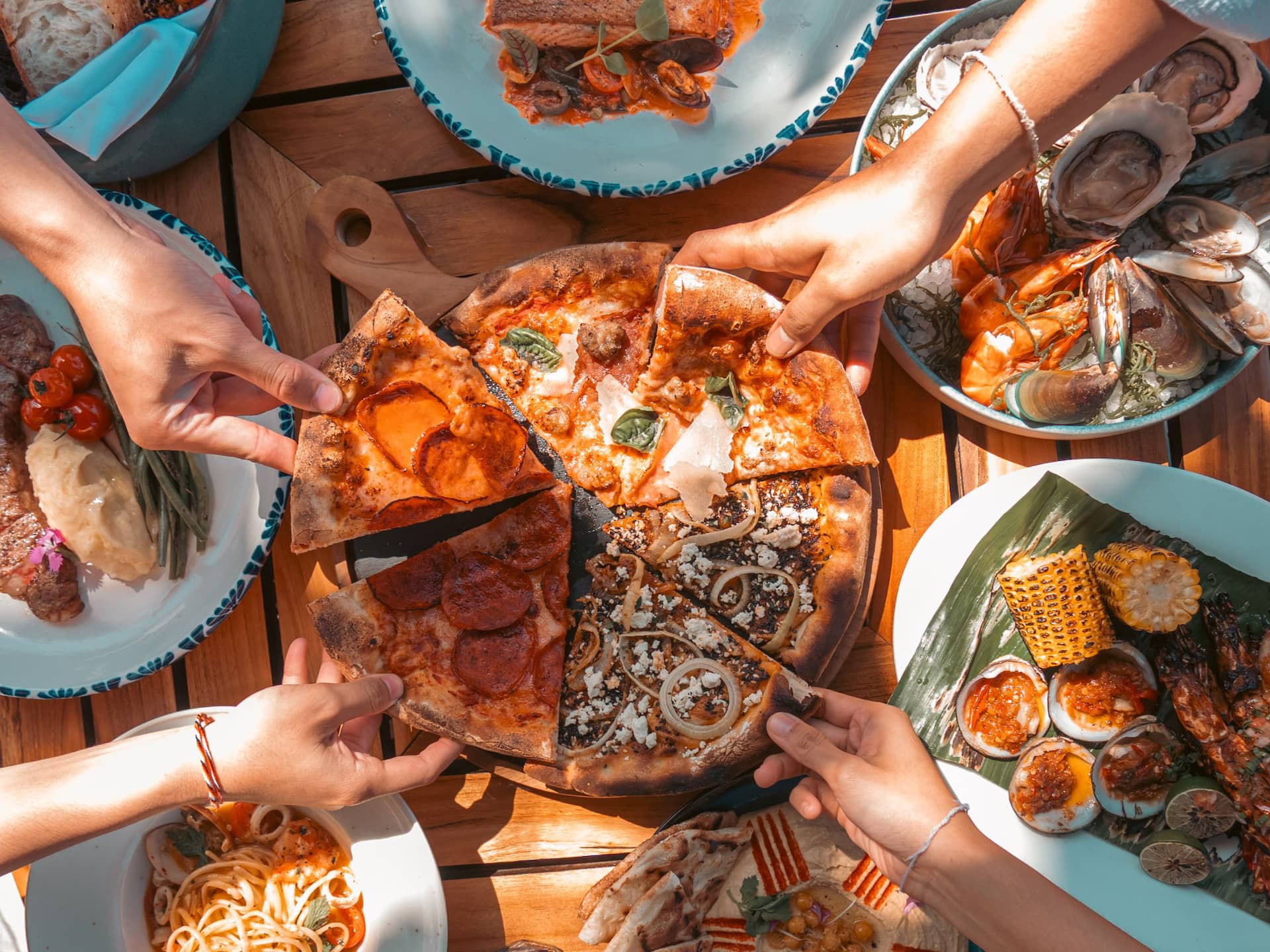 Hyatt Regency Bali Sunday Brunch Pizza Sharing