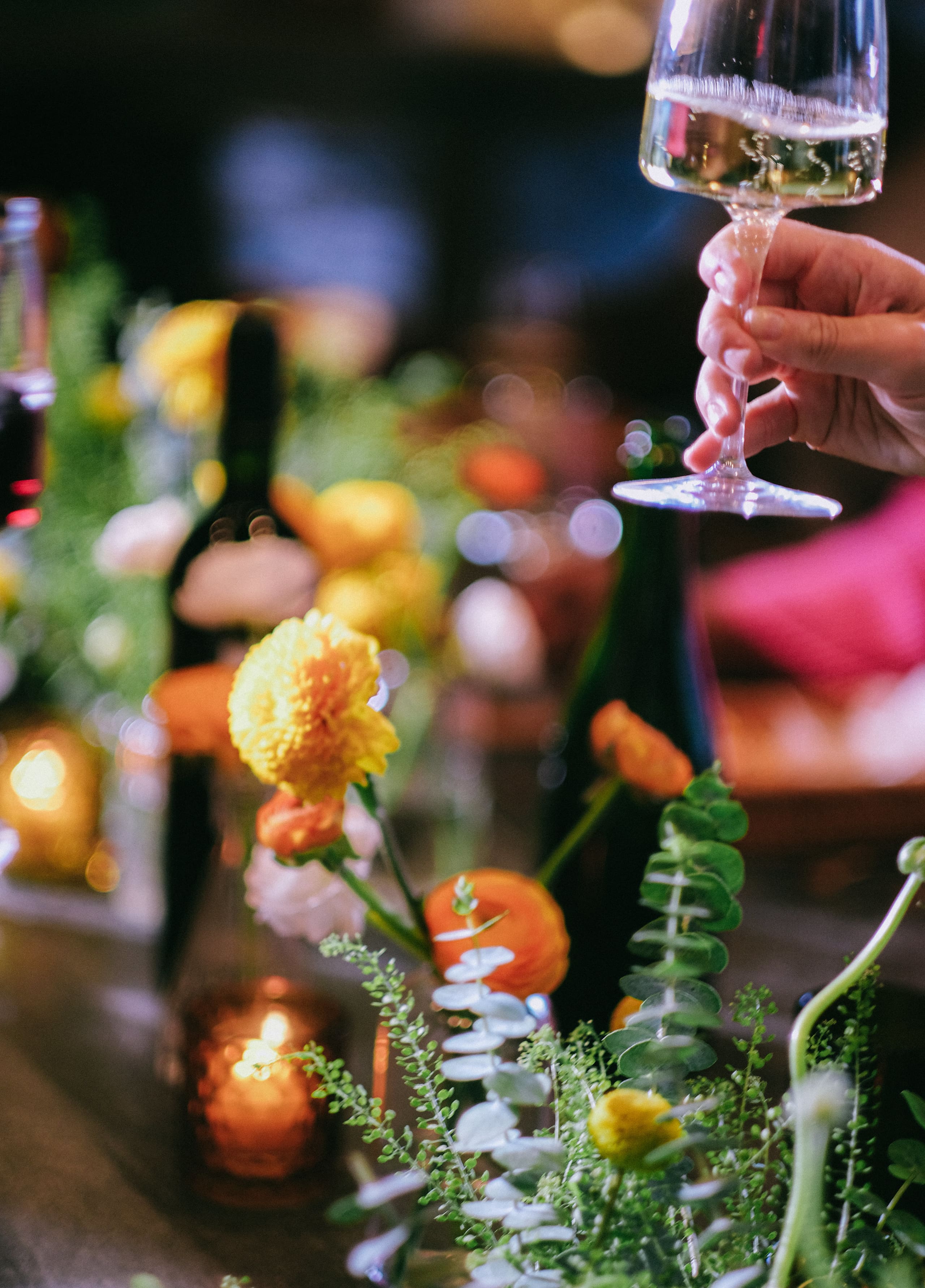 Thompson Austin Thompson Dinner Party Wine And Flowers