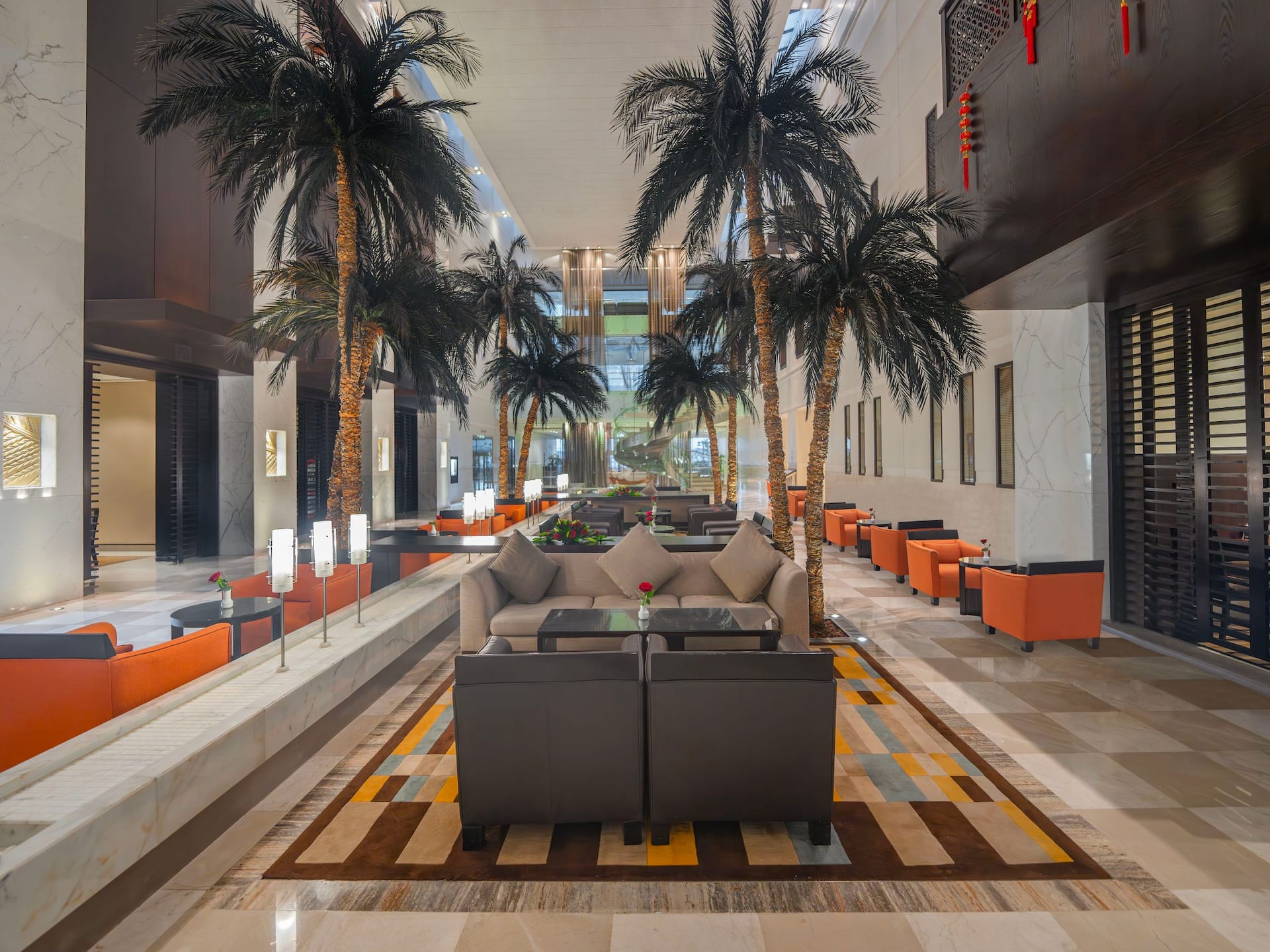 Hyatt Regency Dubai Lobby Seating Area