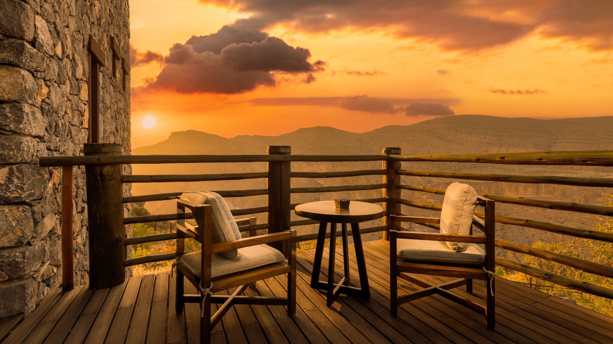 Alila Jabal Akhdar Jabal Ridge View Suite Balcony Seating