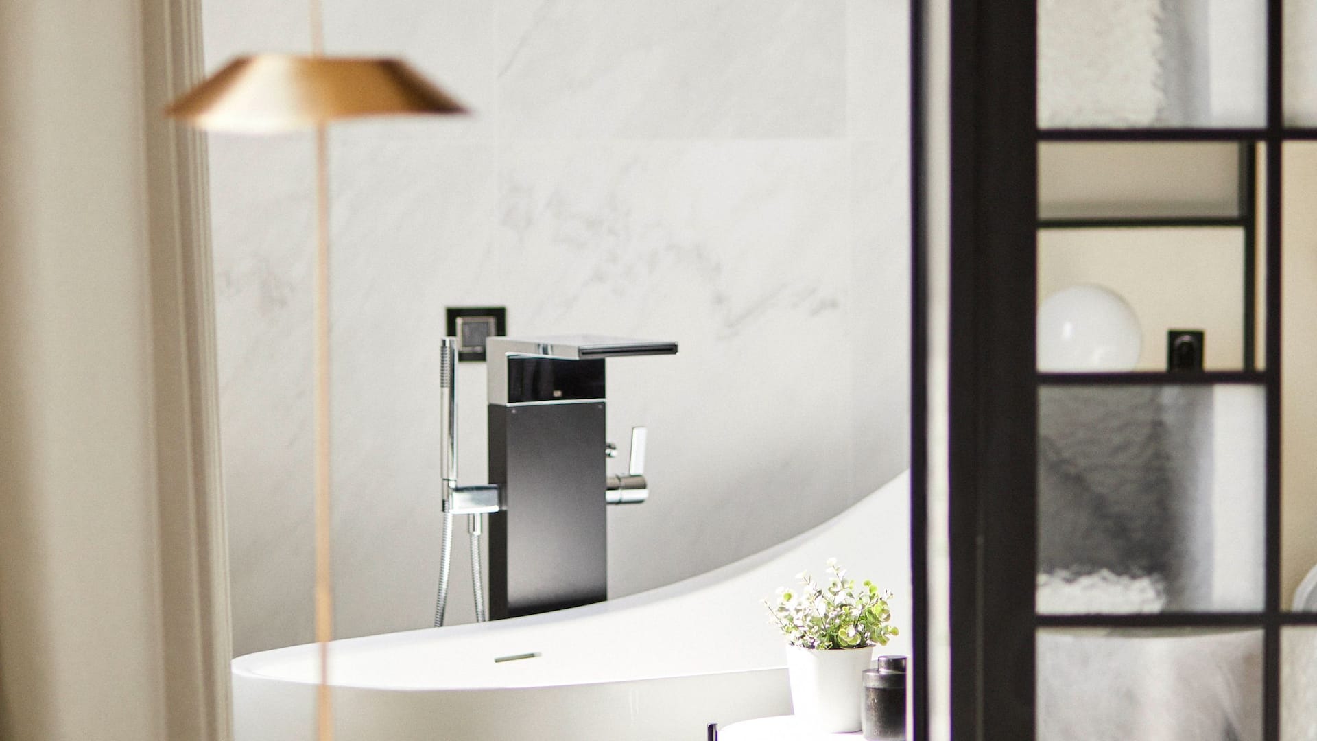 Grand Hyatt Barcelona Iconic Suite Bathroom Details Tub