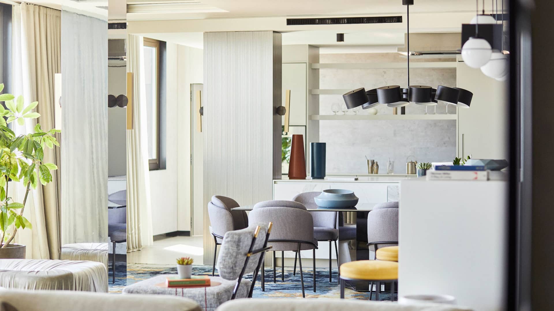 5 of 7 Grand Hyatt Barcelona Penthouse Living Table And Chairs