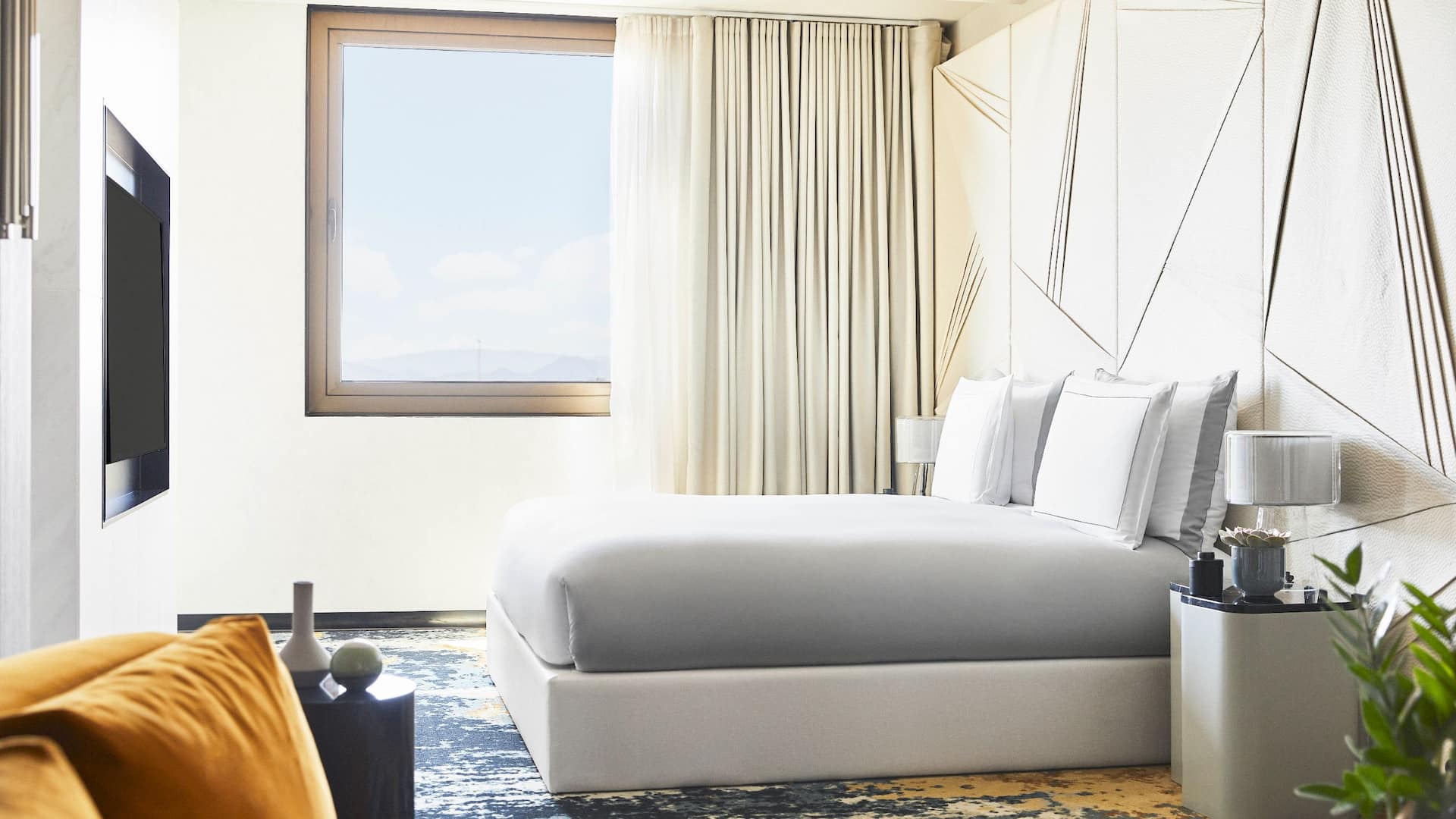 Grand Hyatt Barcelona Penthouse Living Bed