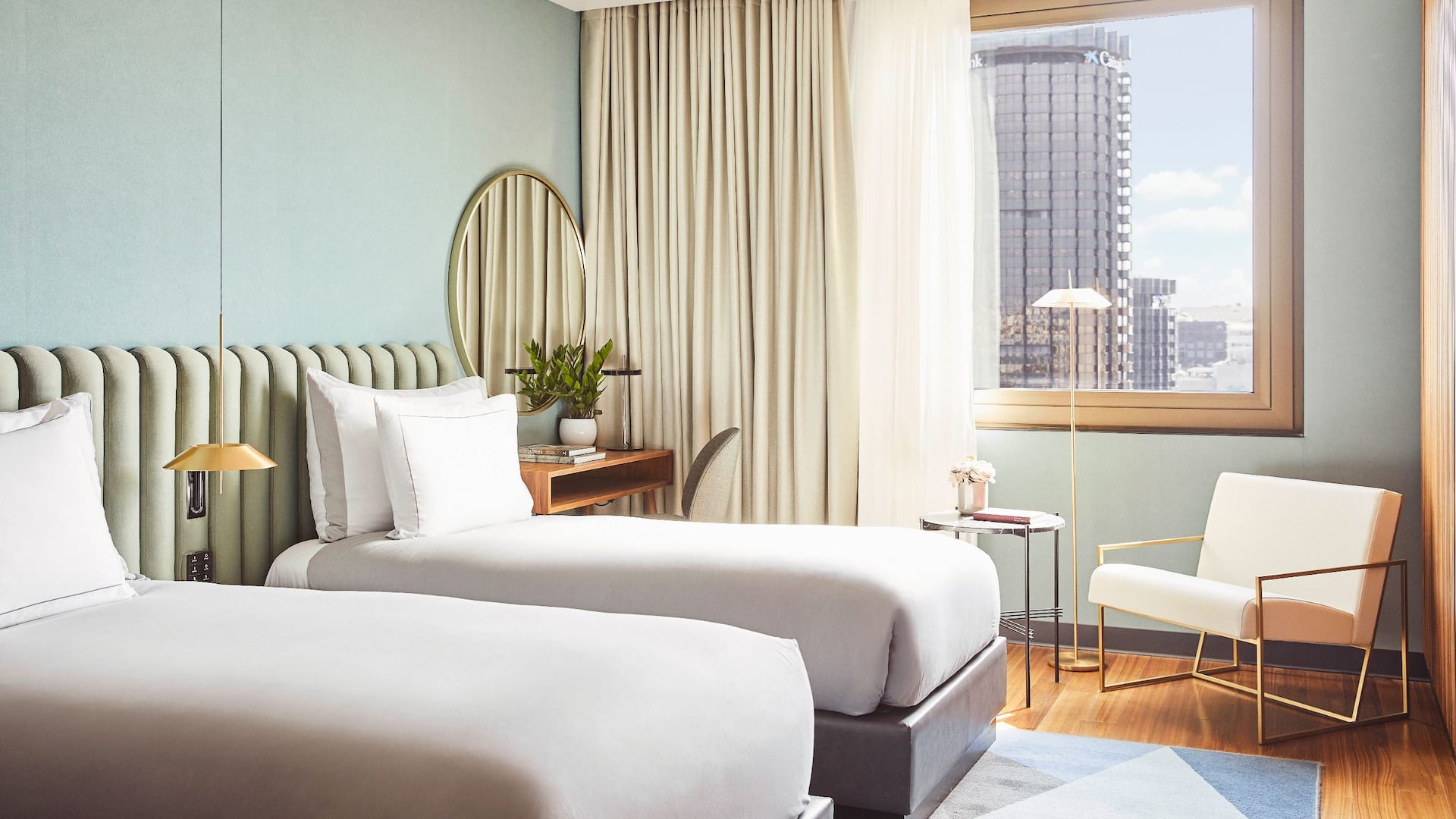 Grand Hyatt Barcelona Premium Two Twin Beds Layout