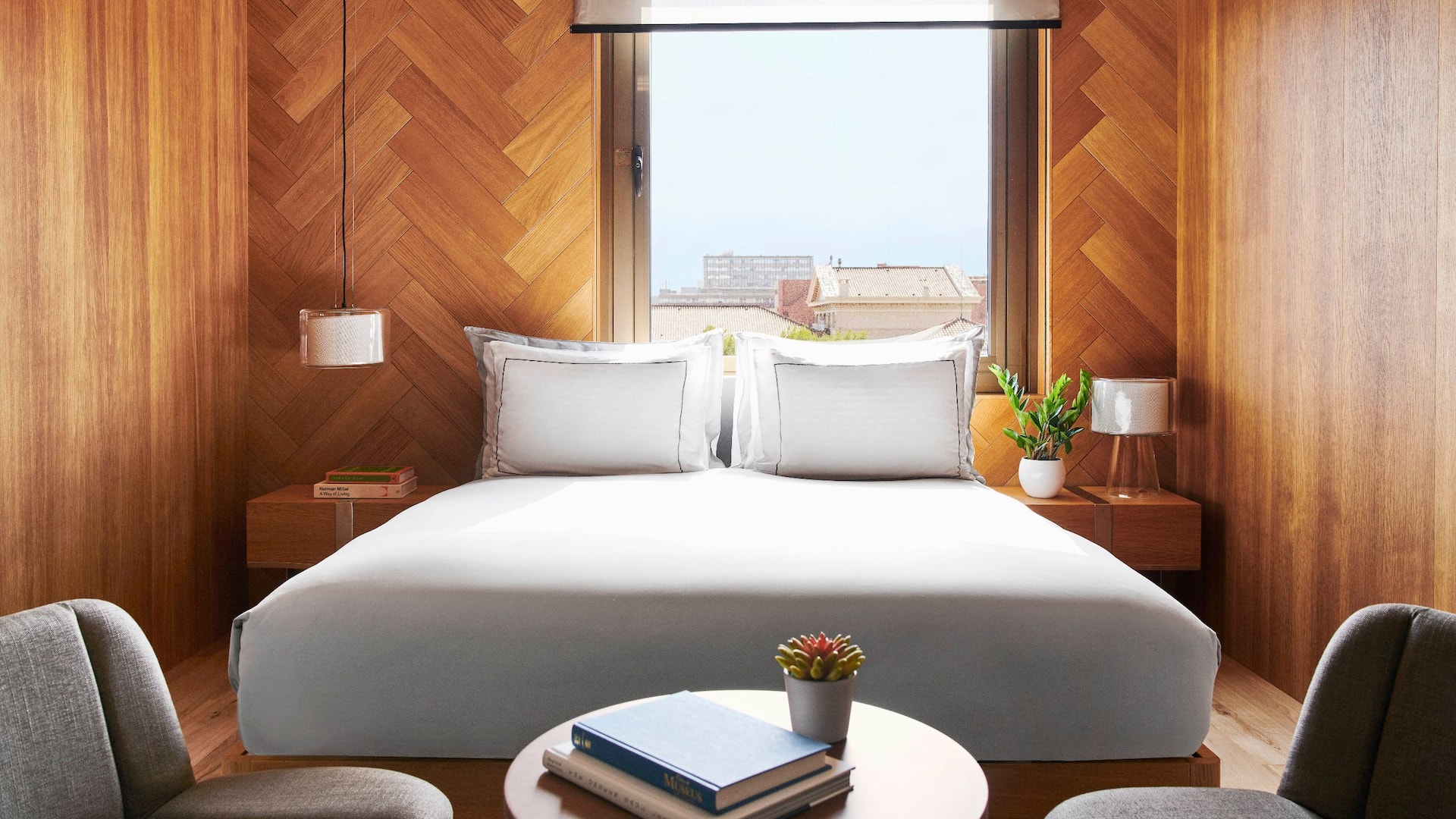 Grand Hyatt Barcelona One King Bed Deluxe Bed Front View