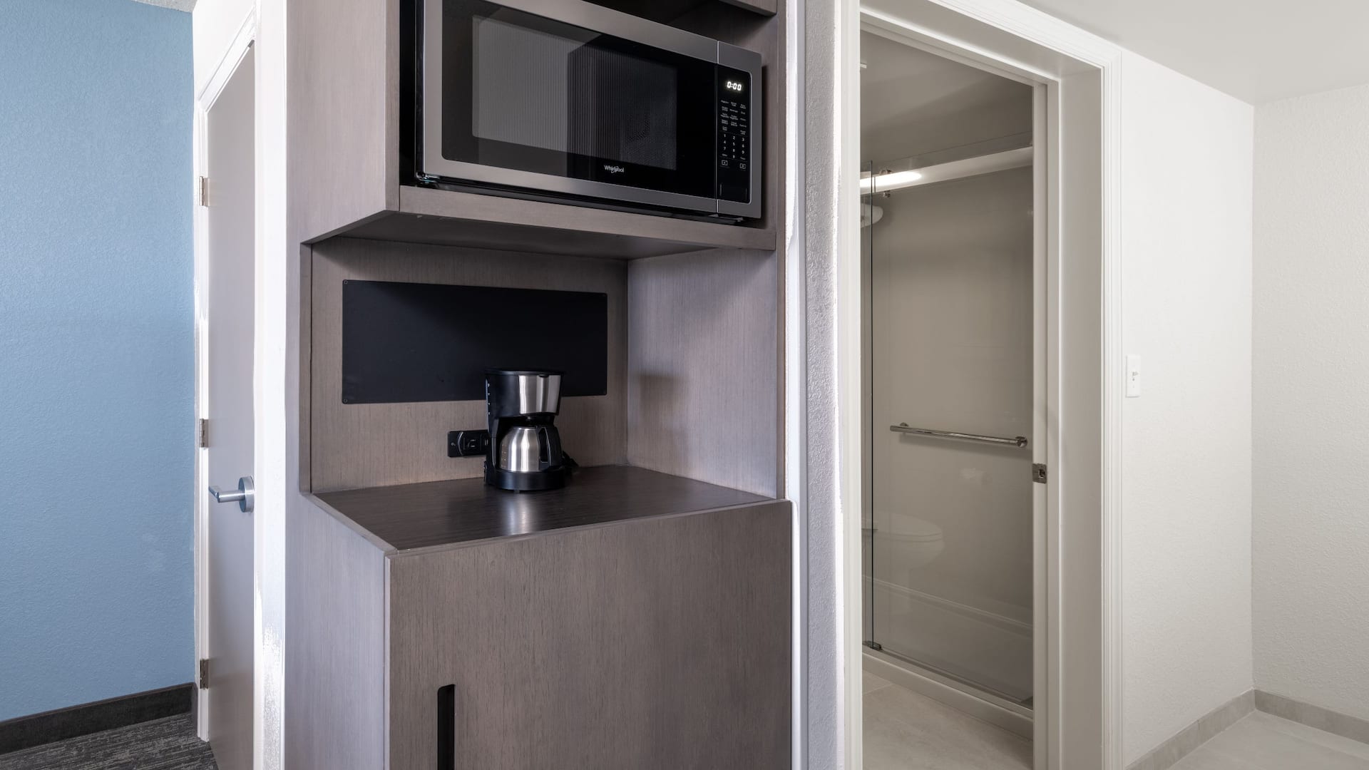 2 of 3 Hyatt House Colorado Springs Airport Suite Fridge Coffee Microwave Area