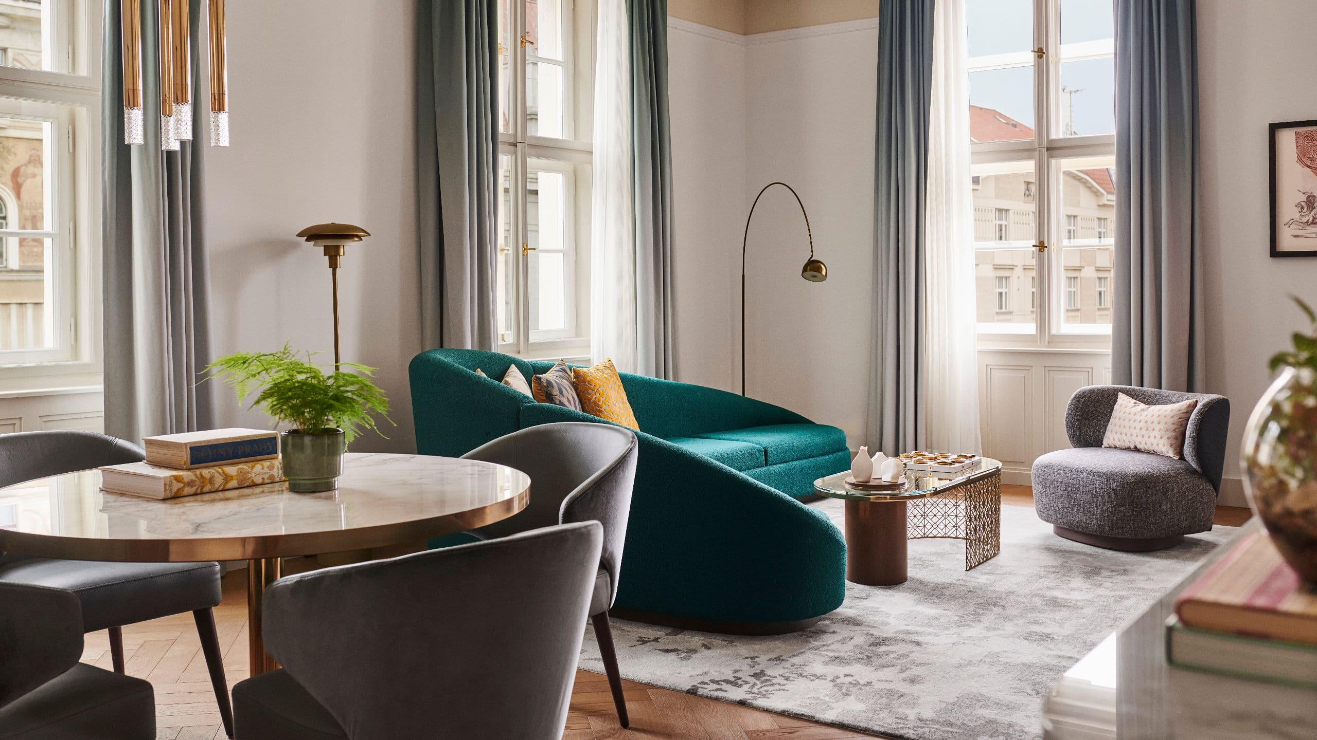 Andaz Prague Studio Suite Living Room Table And Sofa