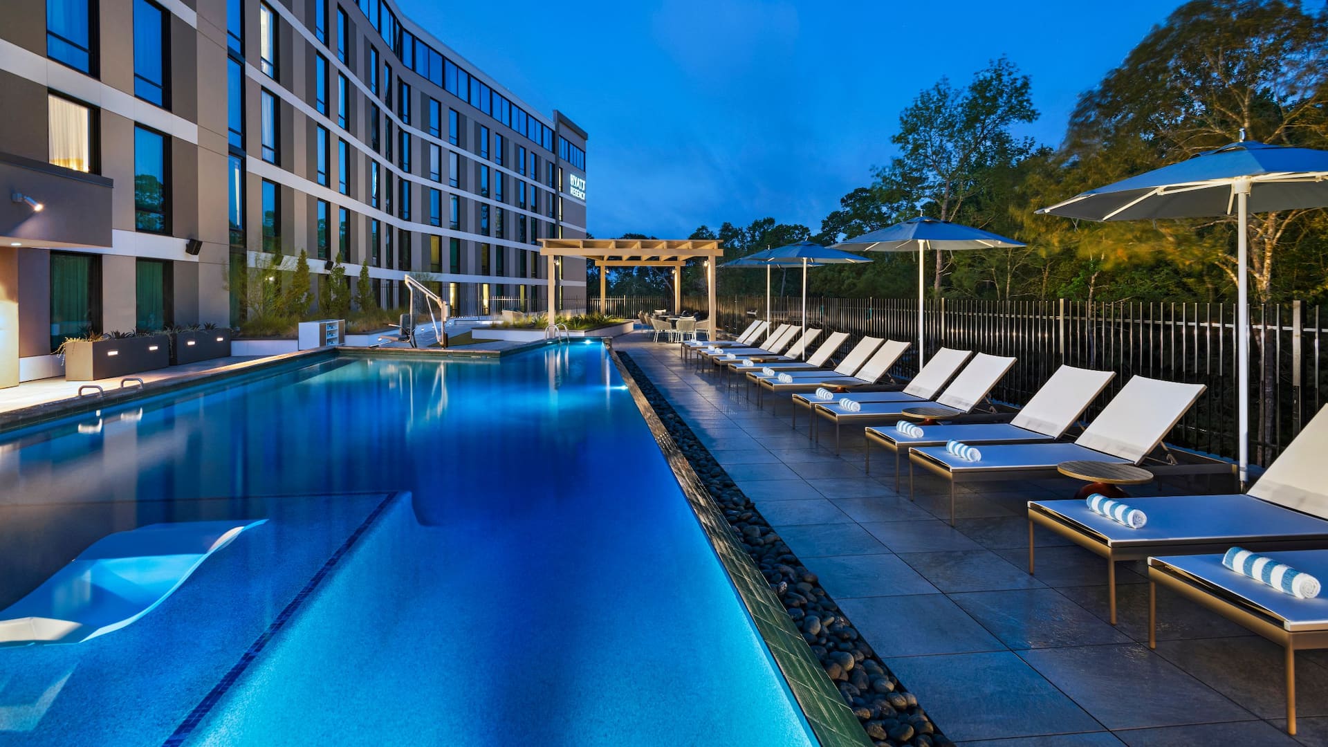 Hyatt Regency Conroe Pool Twilight