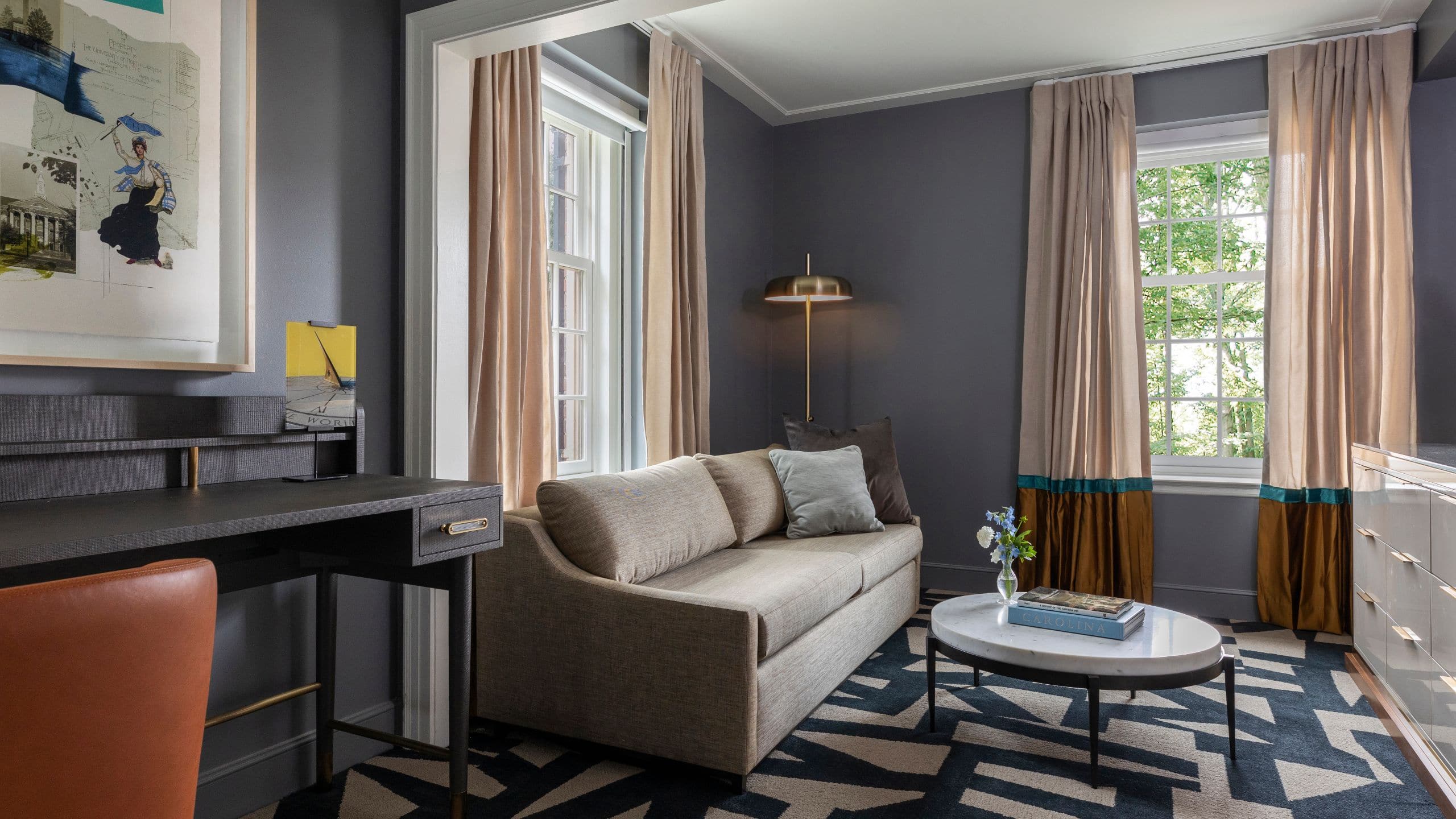 The Carolina Inn Lobby Couch Detail