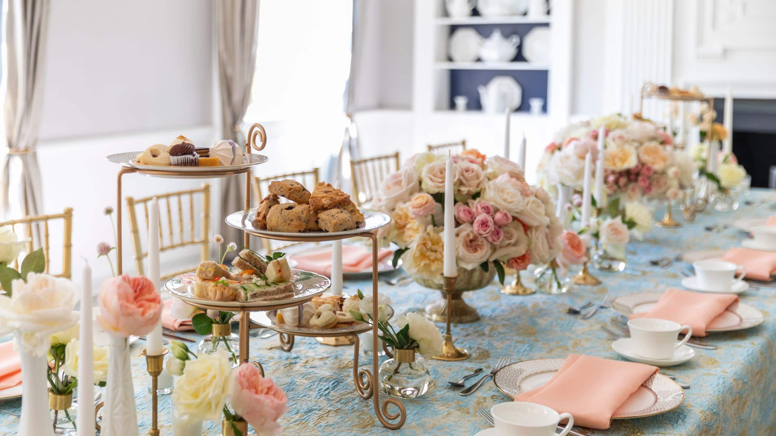The Carolina Inn Club Room Tea Setup